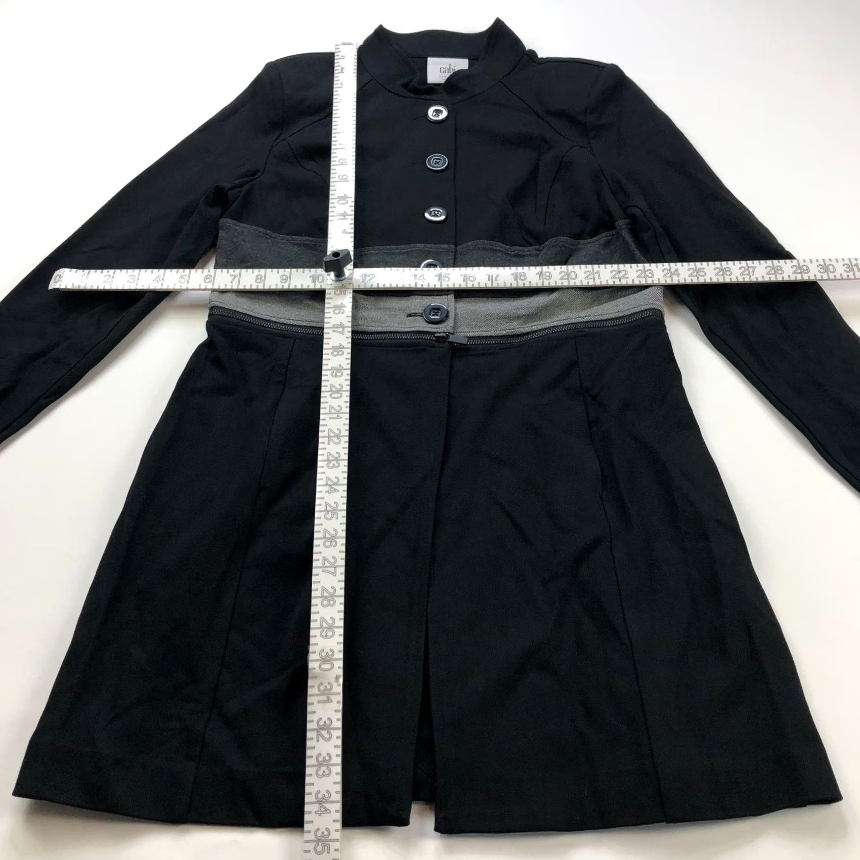 Vintage Cabi Osaka Nights Jacket Medium Large 3176 Convertible Black Gray Ponte Knit Size M / US 6-8 / IT 42-44 - 2 Thumbnail