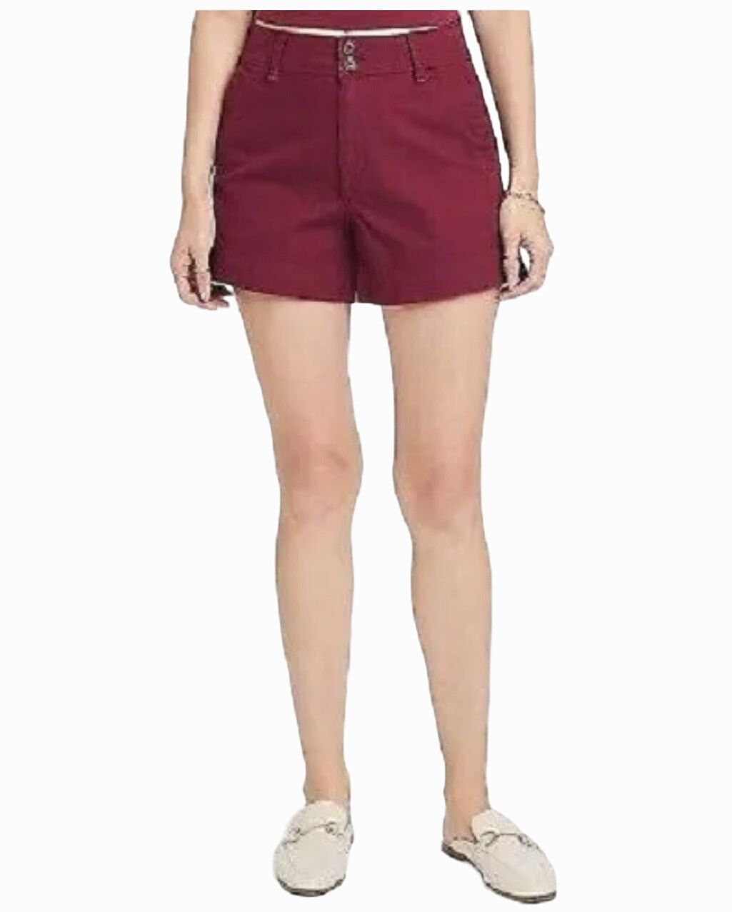 Other A New Day - Women's High-Rise Everyday Shorts - Burgundy - 2 Size 26" / US 2 / IT 38 - 2 Thumbnail