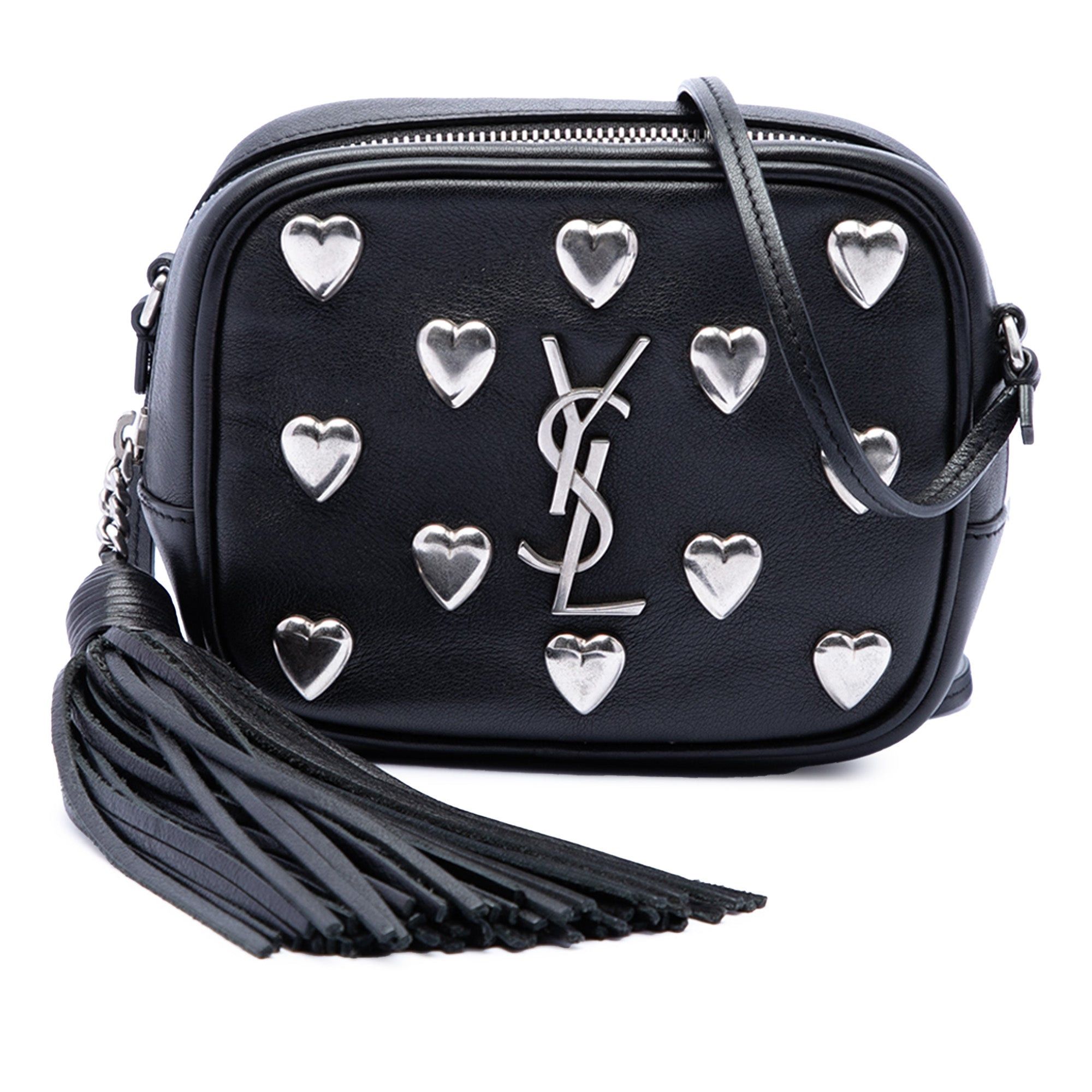 Saint Laurent Paris Studded Calfskin Monogram Heart Blogger Crossbody Size ONE SIZE - 1 Thumbnail