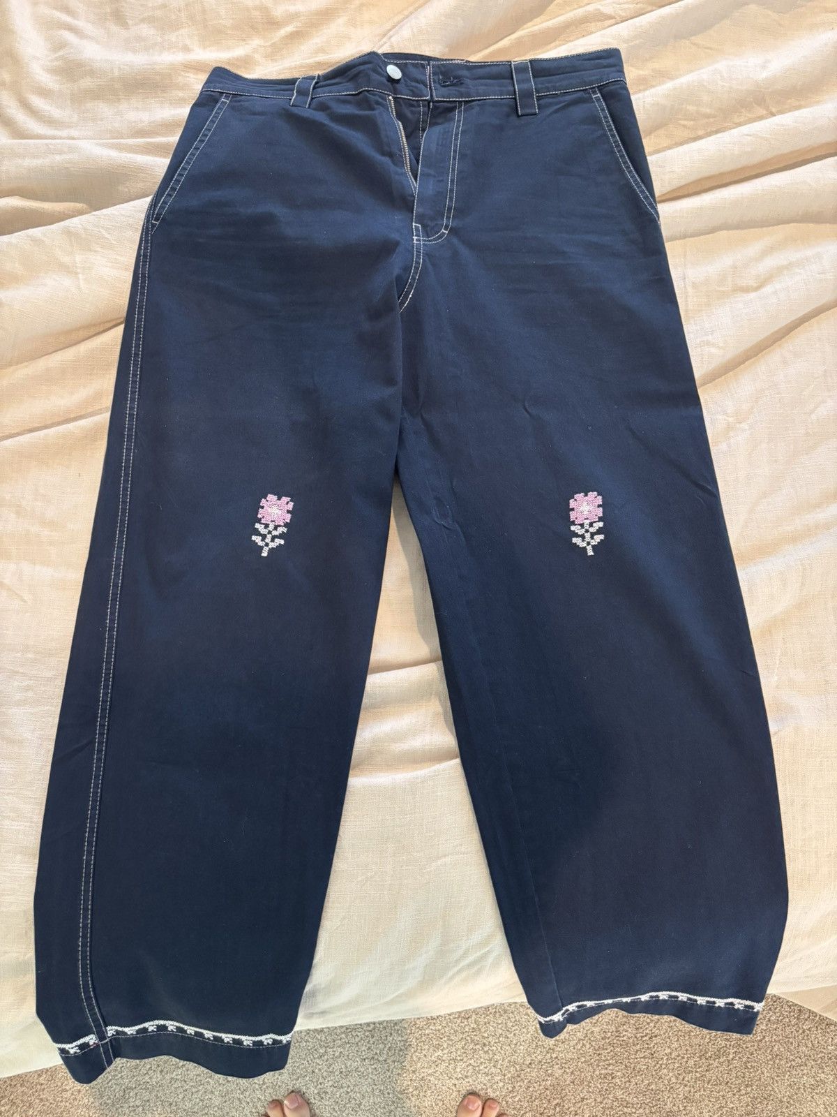 Adish Adish embroidered cotton trouser Sz L Size US 34 / EU 50 - 2 Thumbnail
