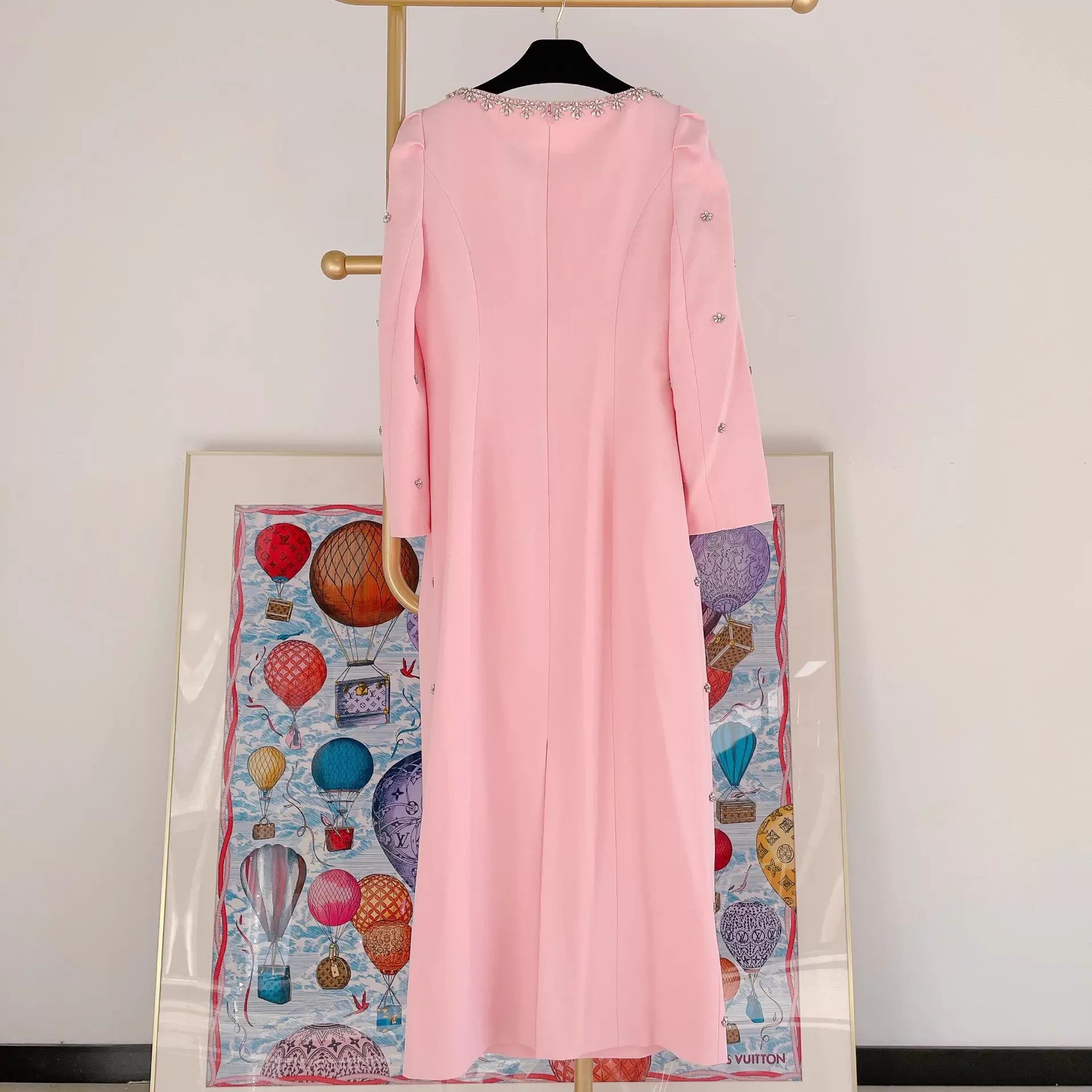 HUISHAN ZHANG Huishan Zhang pink crystal long dress F40 Size M / US 6-8 / IT 42-44 - 2 Thumbnail