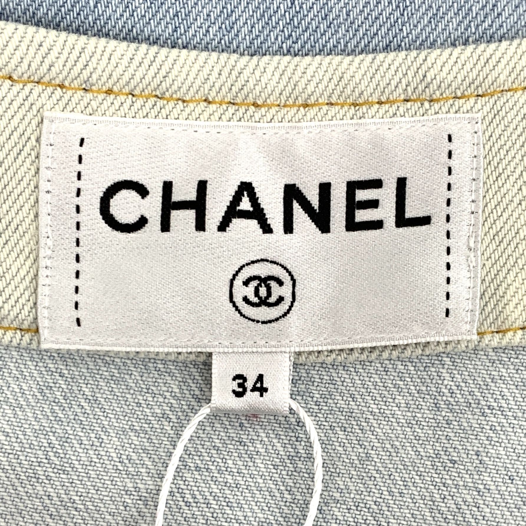 Chanel Chanel Button Dress Light Blue (34) Size XXS / US 00 / IT 34 - 6 Thumbnail
