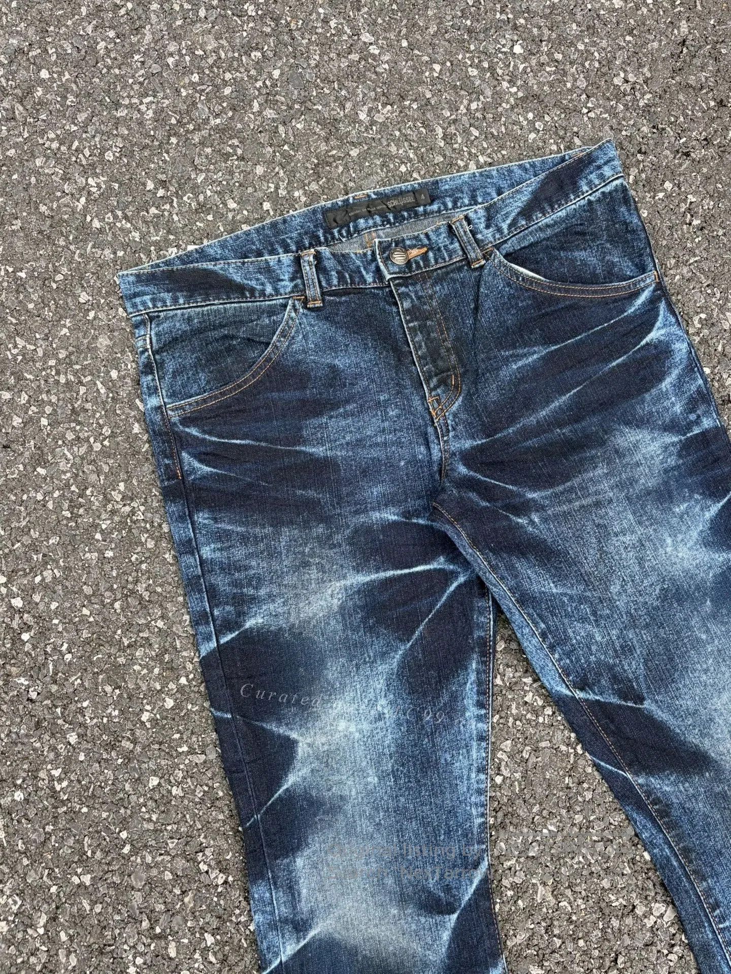 Vintage Vintage SCHLUSSEL 00s Washed Blue Jeans. Size US 36 / EU 52 - 2 Thumbnail