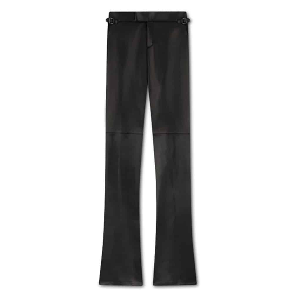 Tom Ford o1loc1c0924 PAL729 Leather Flare Pant in Black Size 24" / US 00 / IT 34 - 1 Thumbnail
