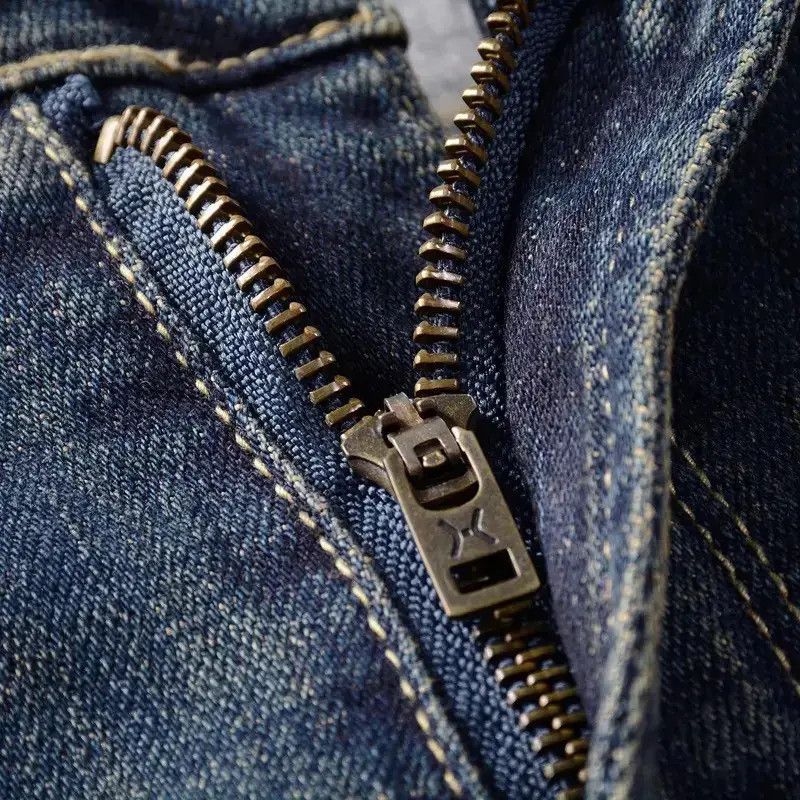 Japanese Brand × Jean Streetwear Jeans Retro Black Blue Elastic Slim Fit Ripped Size US 32 / EU 48 - 4 Thumbnail