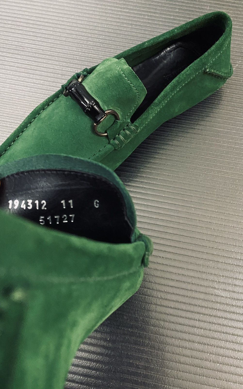 Tom Ford Gucci x Tom Ford 🇮🇹 Shamrock Suede Blk Bamboo Vintage 12 NEW Size US 12 / EU 45 - 5 Thumbnail