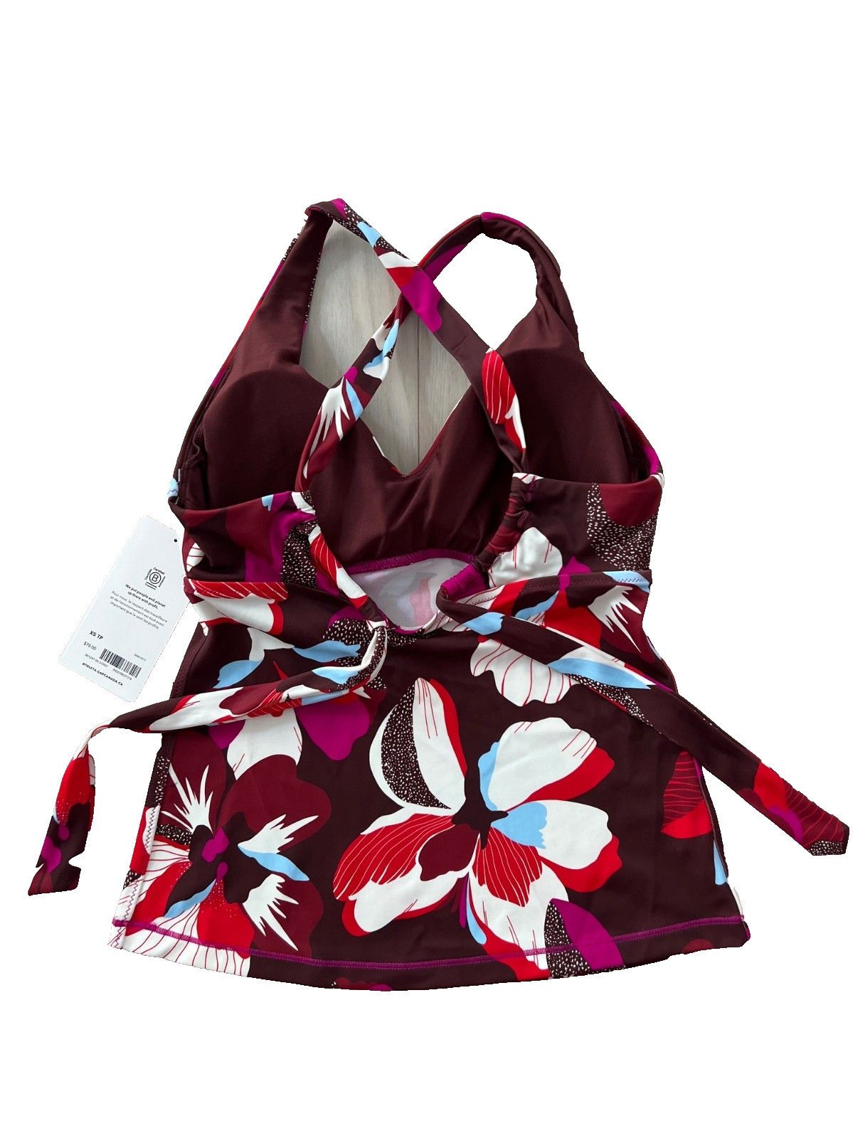 Athleta Athleta Plunge Tankini Swim Top Camo Flora Gables ( XS ) Size XS / US 0-2 / IT 36-38 - 4 Thumbnail