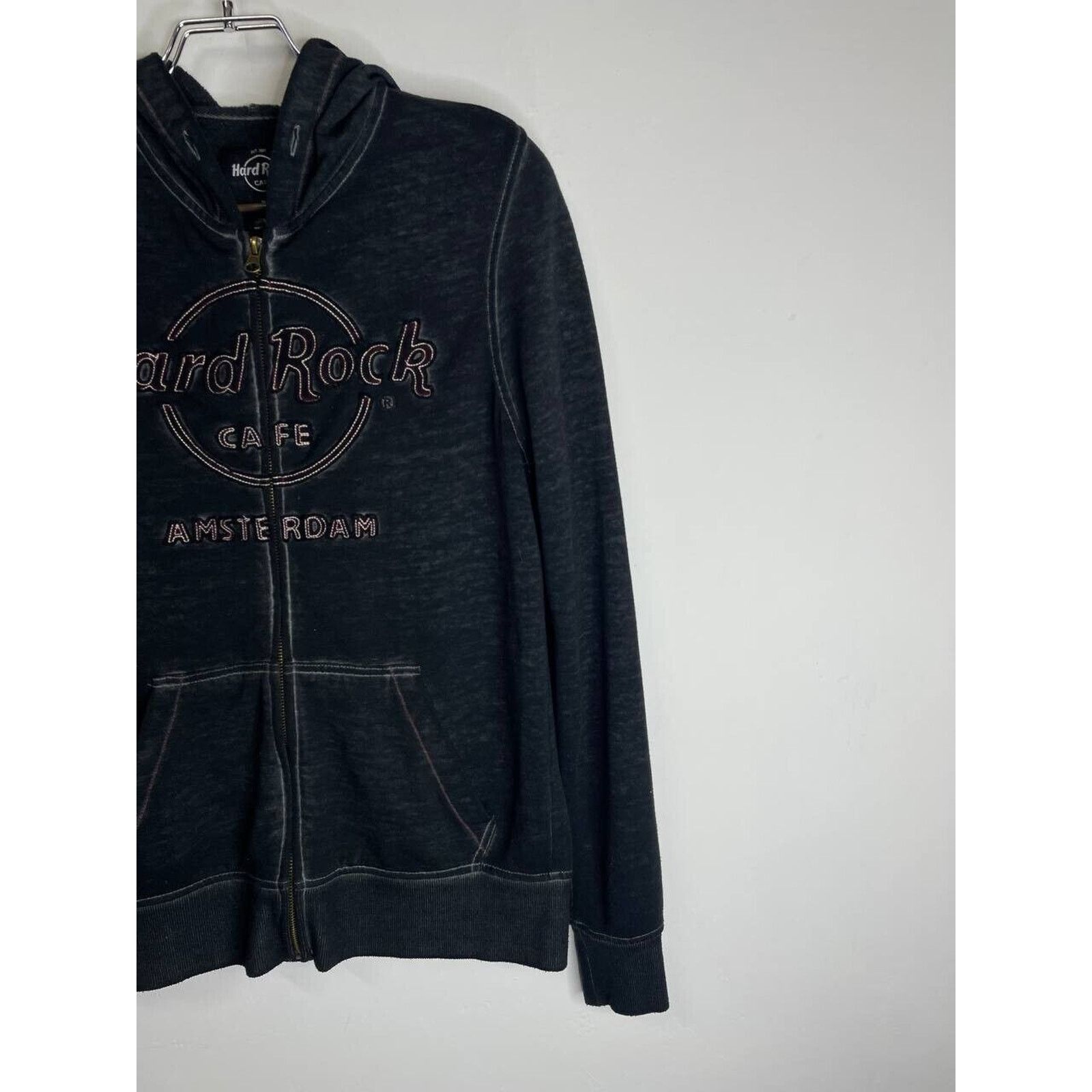 Hard Rock Cafe × Vintage Hard Rock Cafe Amsterdam Zip Hoodie Black Size US S / EU 44-46 / 1 - 3 Thumbnail
