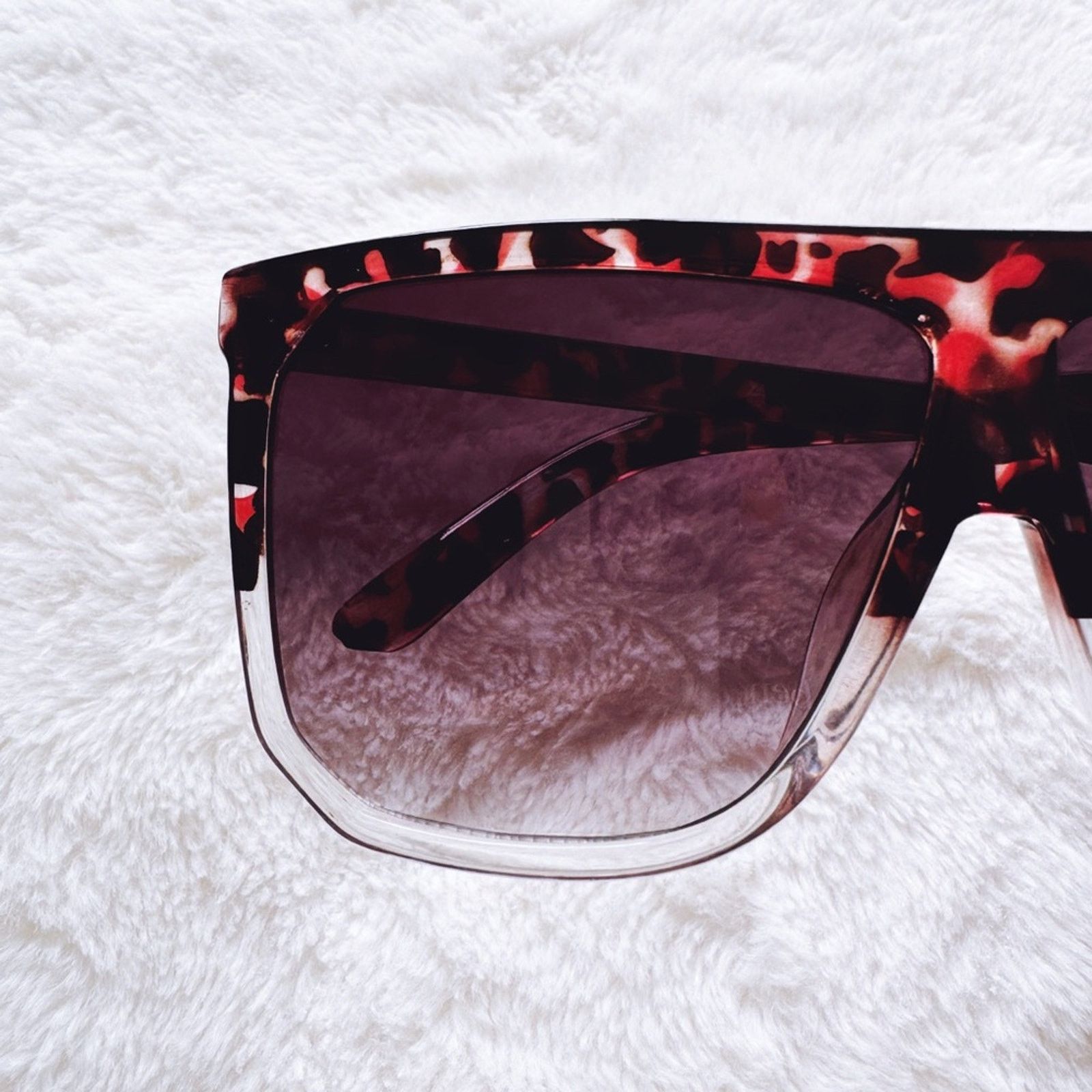 Other Kira Tortoise Brown & Clear Oversized Sunglasses Size ONE SIZE - 4 Thumbnail