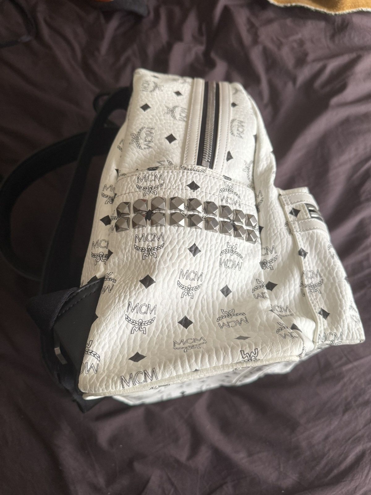 MCM MCM Visetos Medium Studded Backpack Size ONE SIZE - 6 Thumbnail