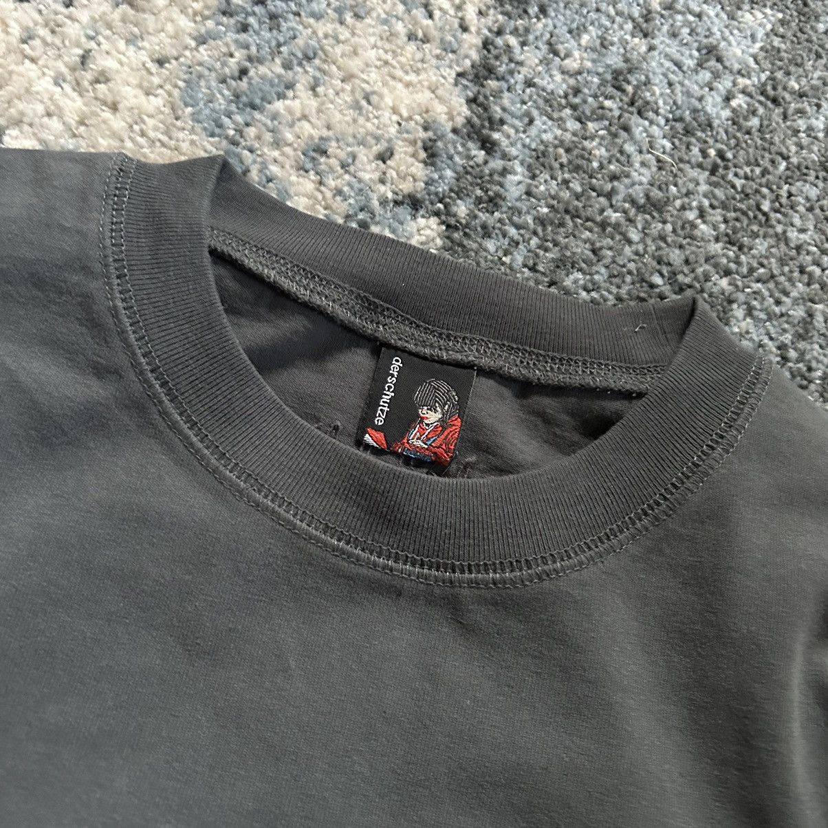 Derschutze BORO SASHiKO BOXY HEAVYWEiGHT TEE PATCHWORK STEEL BLUE Size US L / EU 52-54 / 3 - 3 Thumbnail