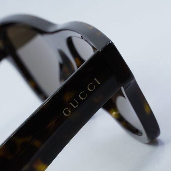 Gucci Gucci GG1427S 003 Sunglasses Dark Havana Square Frame, Brown Size ONE SIZE - 8 Thumbnail
