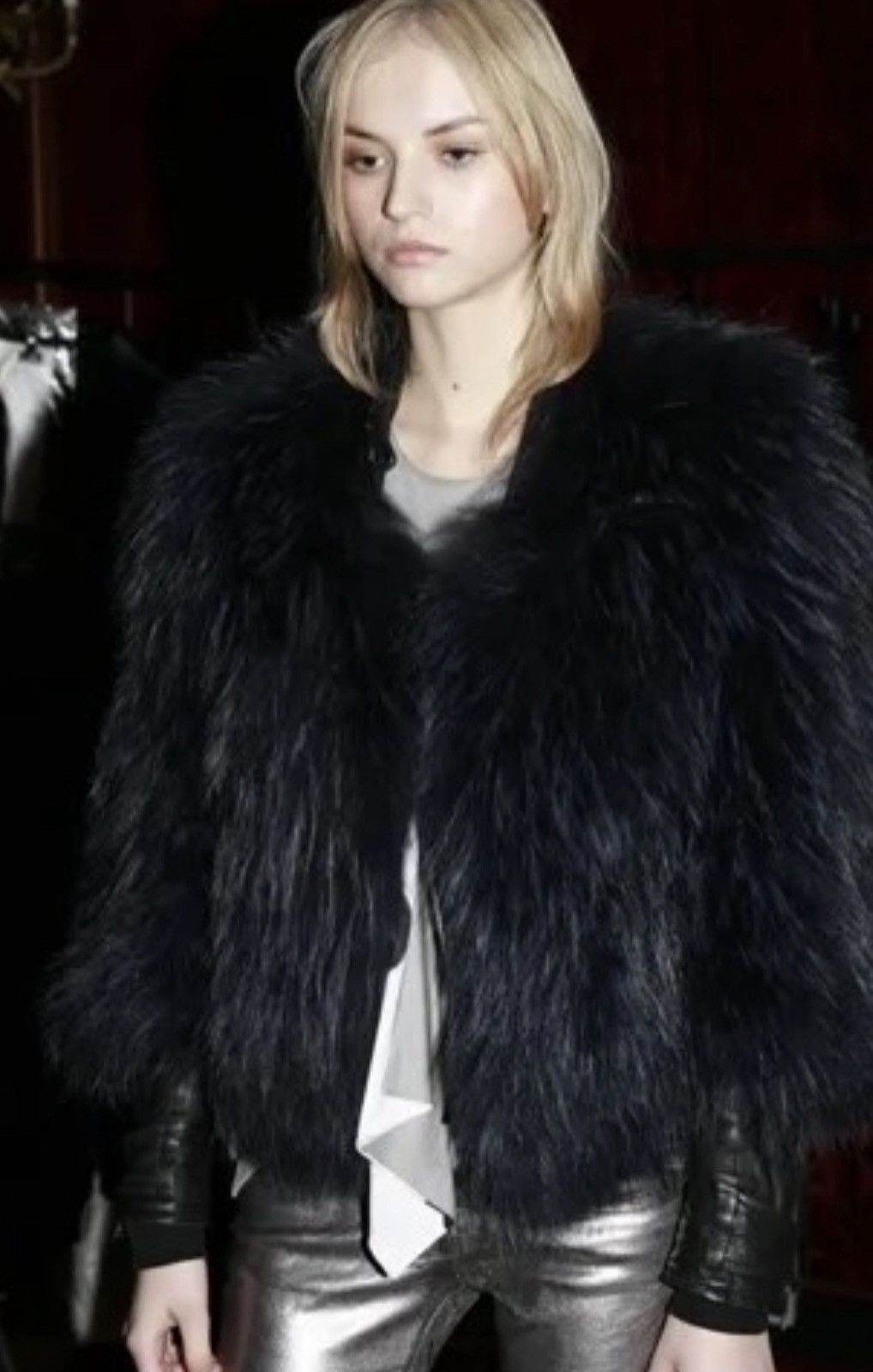 Balmain Balmain AW11 Goat leather & fur jacket Size US S / EU 44-46 / 1 - 2 Thumbnail