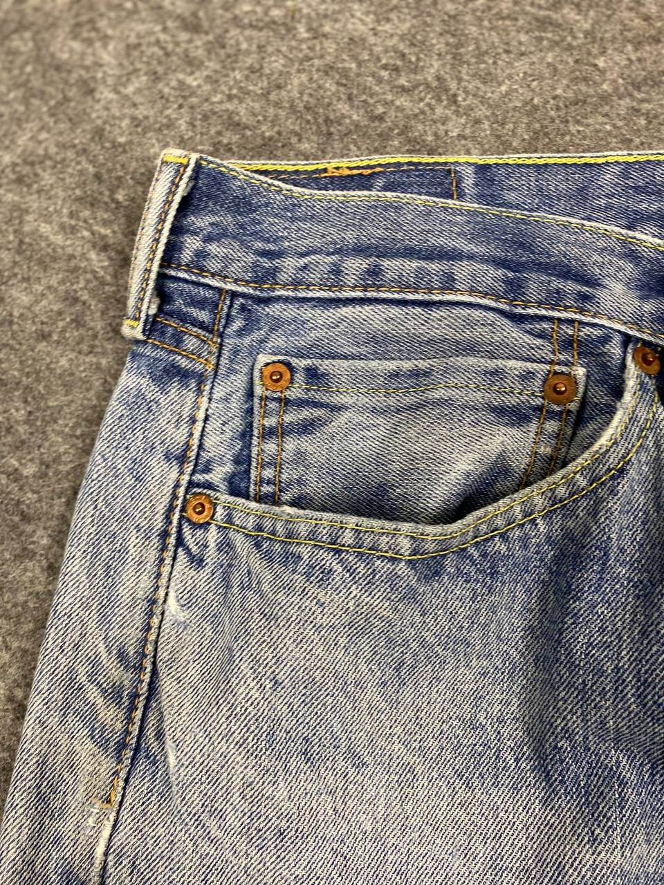 Levi's levis 505 distressed denim nice design Size US 37 - 11 Thumbnail