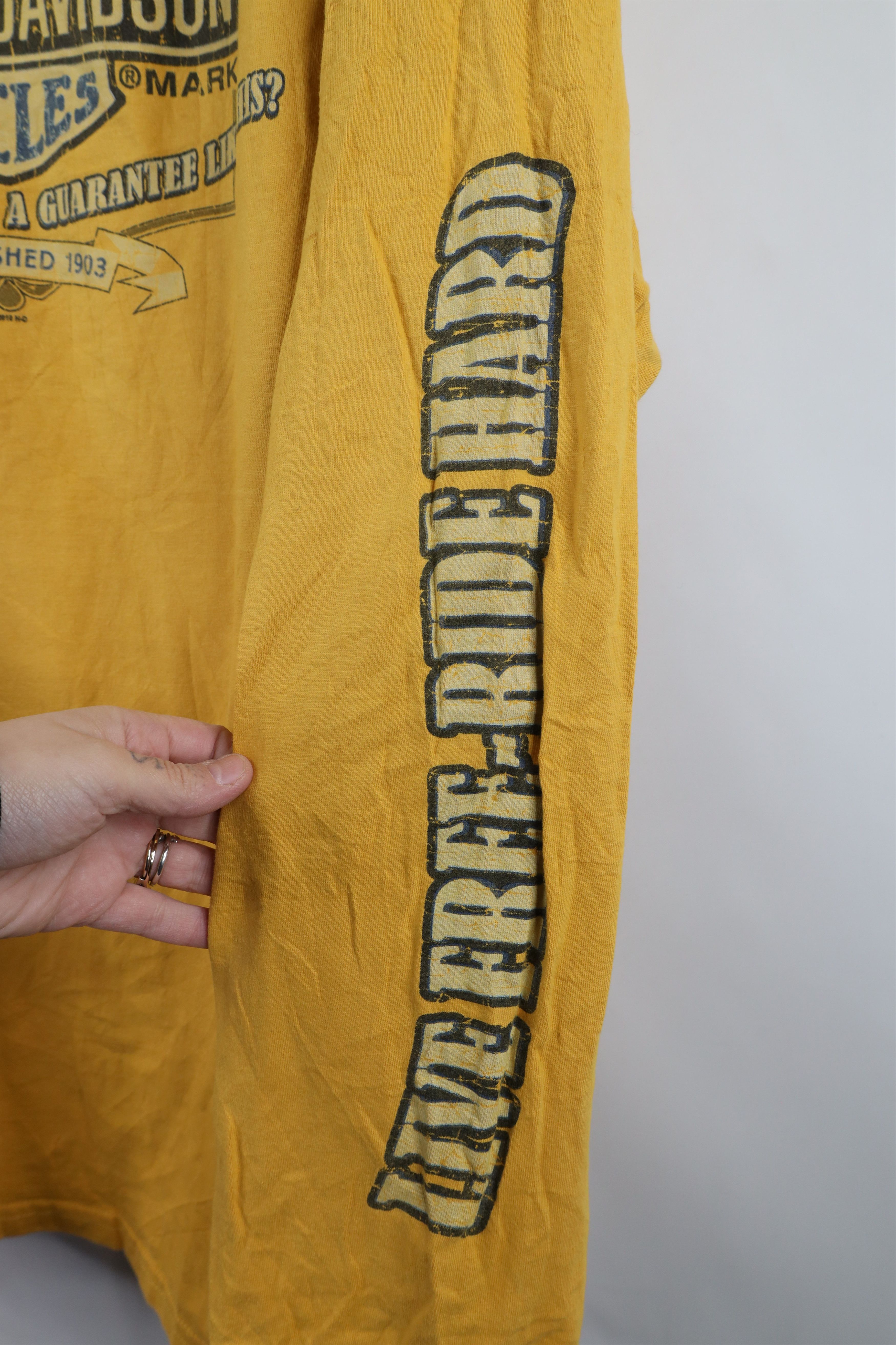 Harley Davidson Vintage Y2K Harley Davidson Spell Long Sleeve T-Shirt USA Size US XXL / EU 58 / 5 - 5 Thumbnail