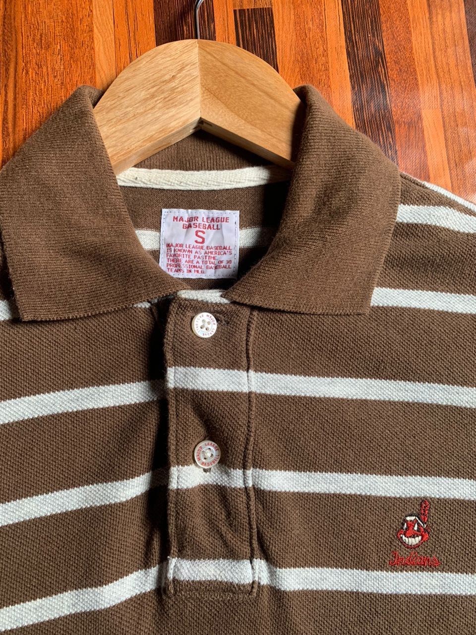 Vintage Vintage 90s Cleveland Indians POLO SHIRT Size US M / EU 48-50 / 2 - 1 Thumbnail