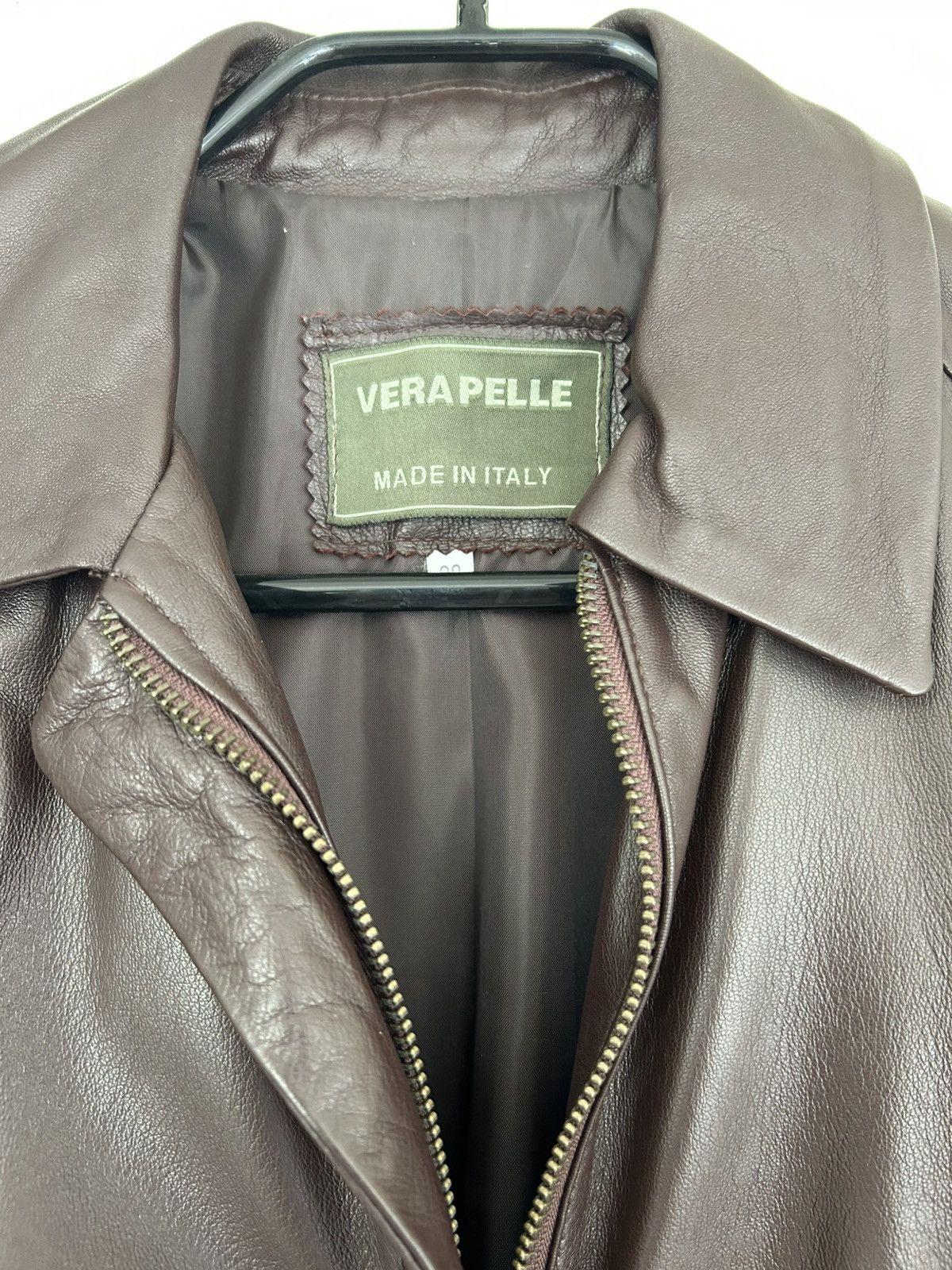 Vera Pelle Maroon leather coat Size S / US 4 / IT 40 - 4 Thumbnail