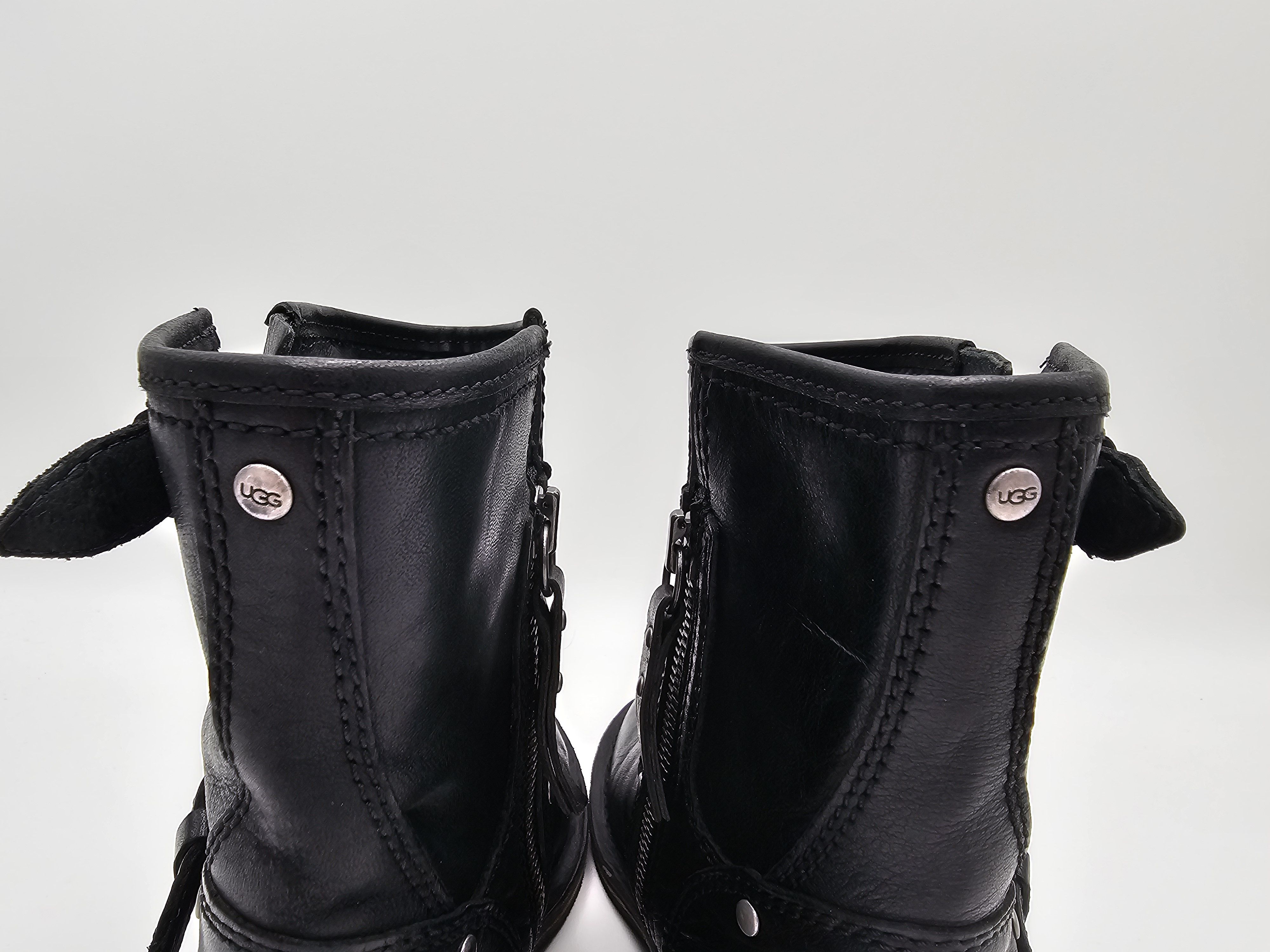 Ugg UGG Fabrizia Black Leather Ankle Boots Size 37 Size US 7 / IT 37 - 7 Thumbnail