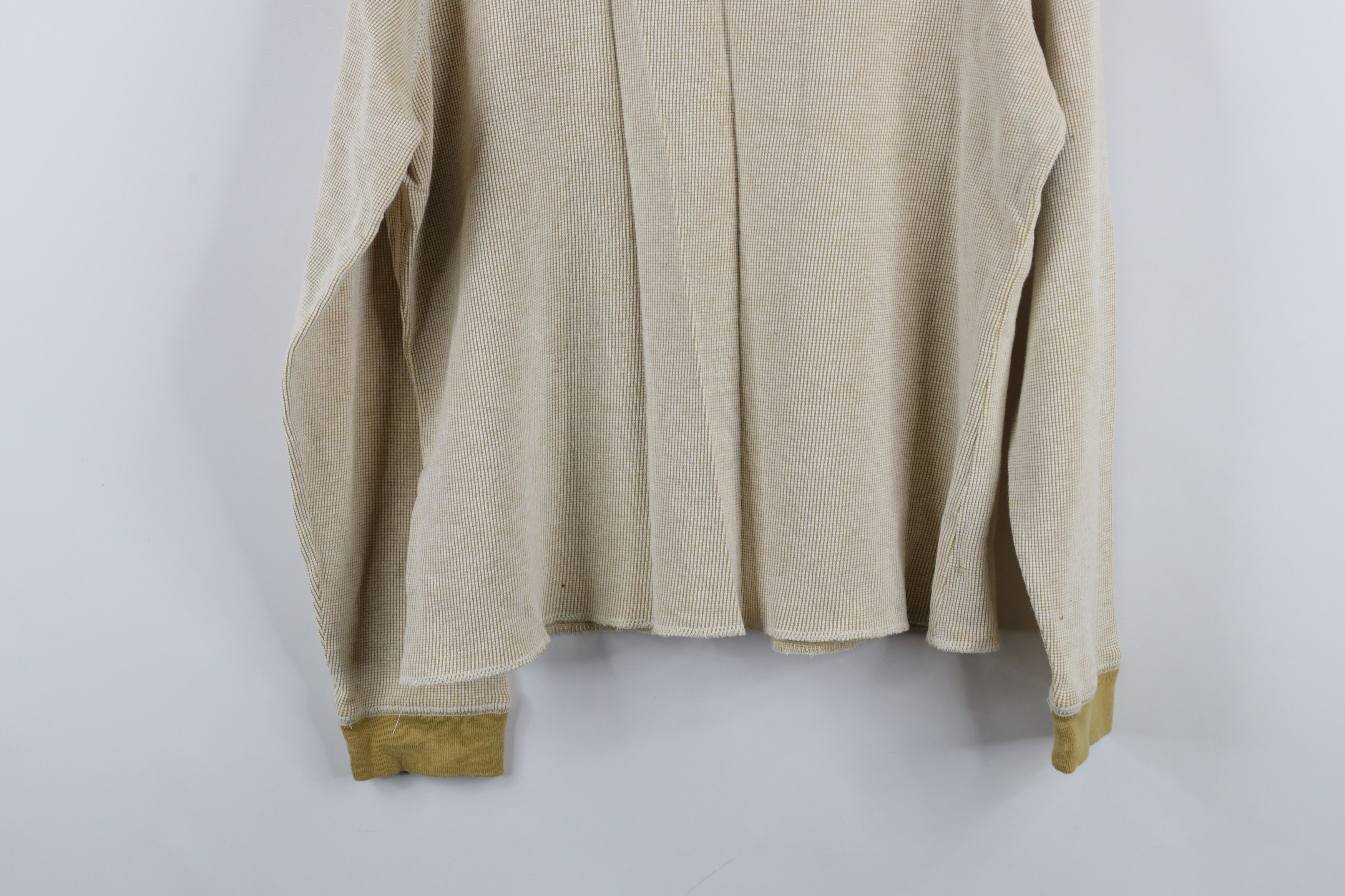 American Eagle Outfitters × Vintage Vintage 90s Y2K American Eagle Waffle Knit T-Shirt Yellow Size L / US 10 / IT 46 - 13 Thumbnail