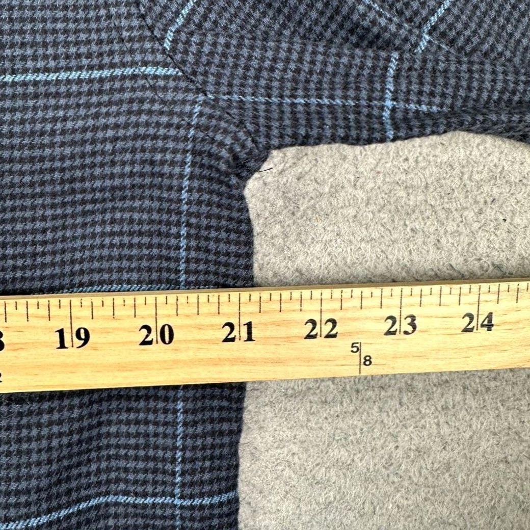 Croft & Barrow VINTAGE Croft Barrow Flannel Shirt Mens Medium Tall Grey Blue Houndstooth Check NEW Size US M / EU 48-50 / 2 - 7 Thumbnail