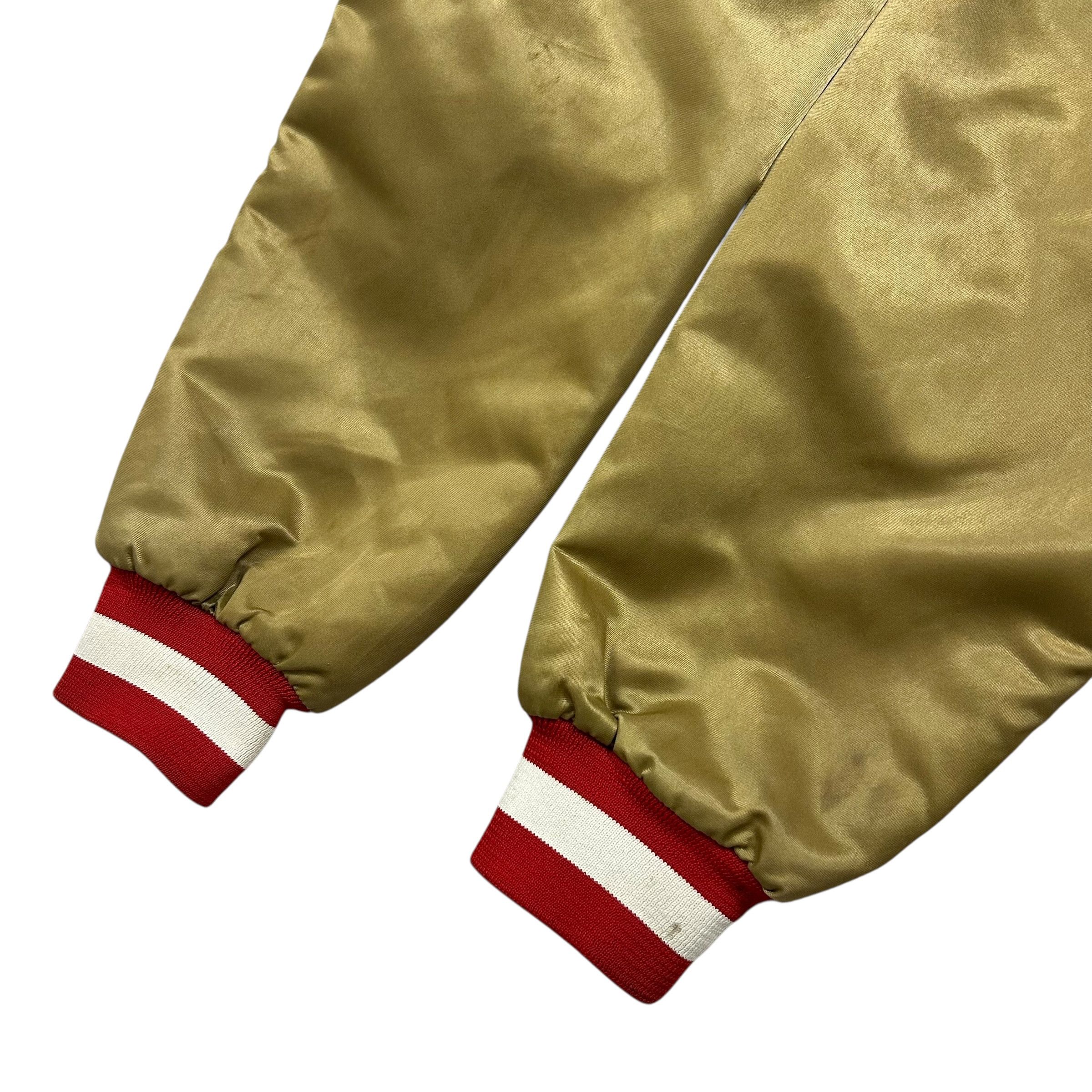 NFL VTG SAN FRANCISCO 49ERS CHALK LINE SATIN JACKET SPELL OUT Size US L / EU 52-54 / 3 - 12 Thumbnail