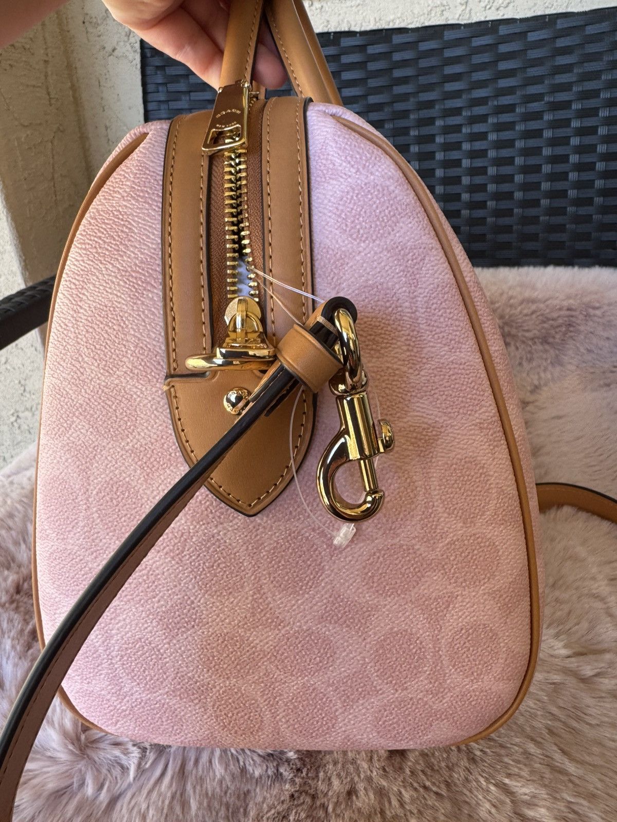Coach Coach Rowan LARGE Satchel Bag POWDER PINK With Charms CEA19 Size ONE SIZE - 2 Thumbnail