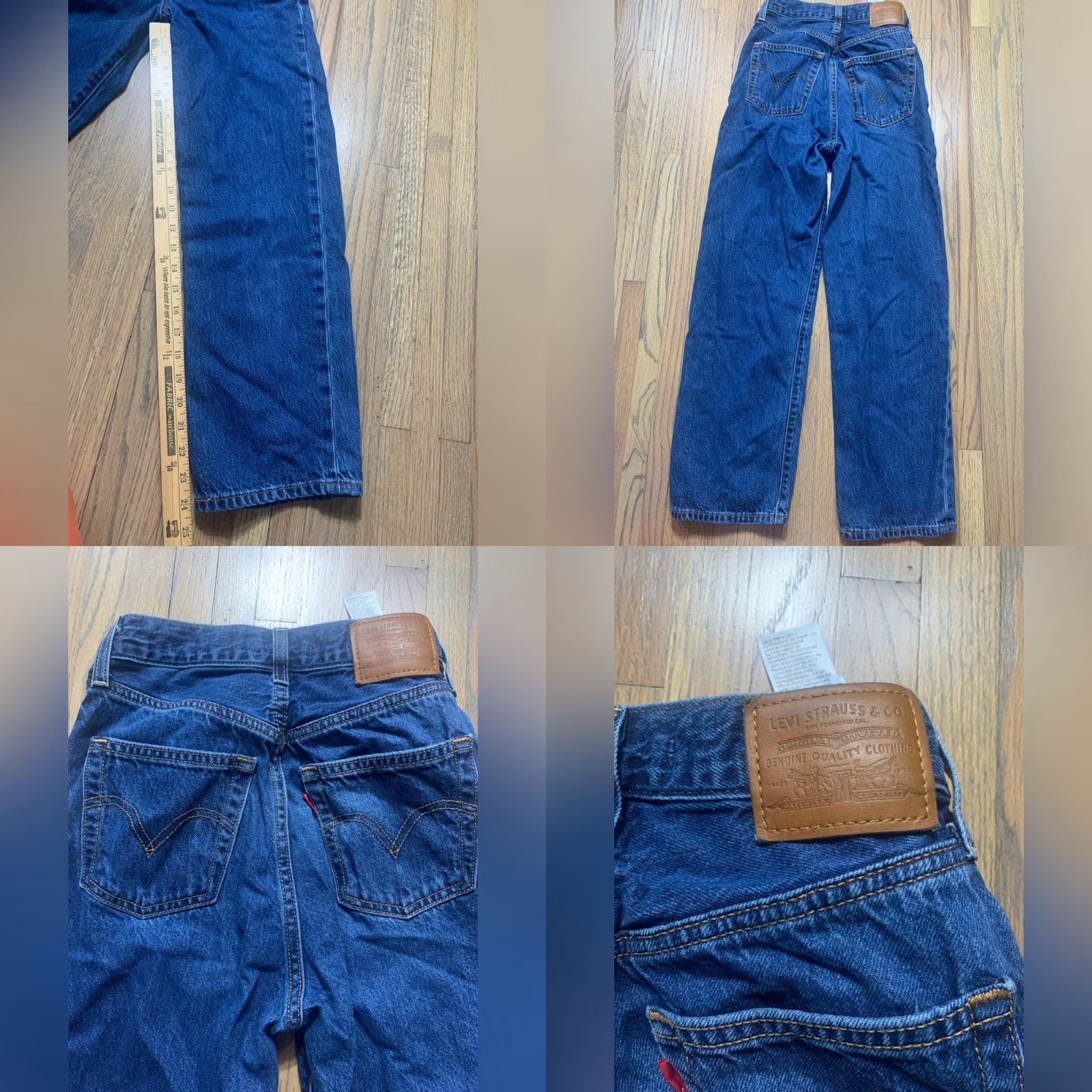 Levi's Levi's Jeans 24 Women's Blue Ankle Button Fly RIB Cage Straight 24 Jeans Size 42" / US 20 - 8 Thumbnail