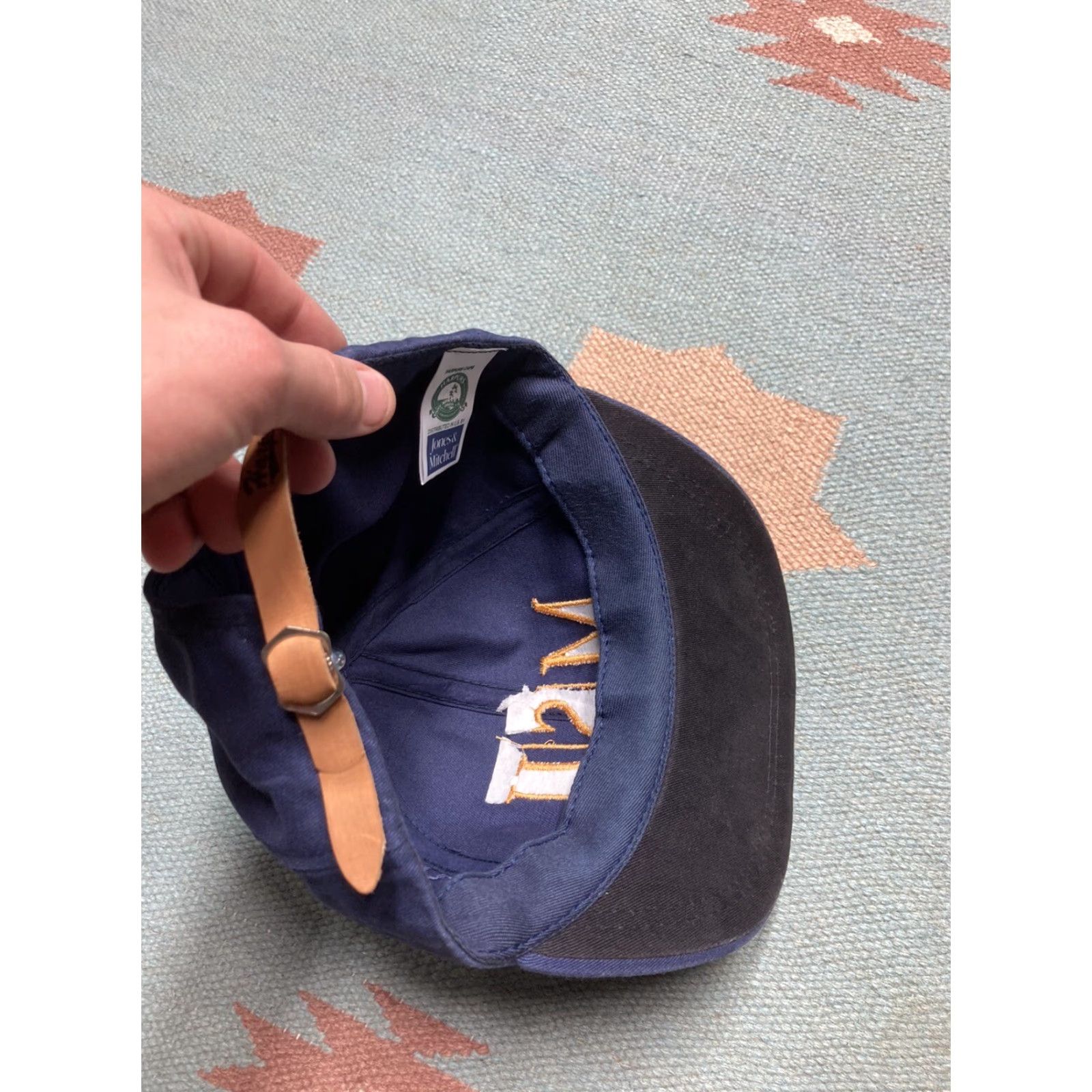 Vintage VINTAGE Collegiate strapback hat cap MSU Michigan state university college bar navy blue Men Adjustable Blue University Strapback Mens Size ONE SIZE - 8 Thumbnail