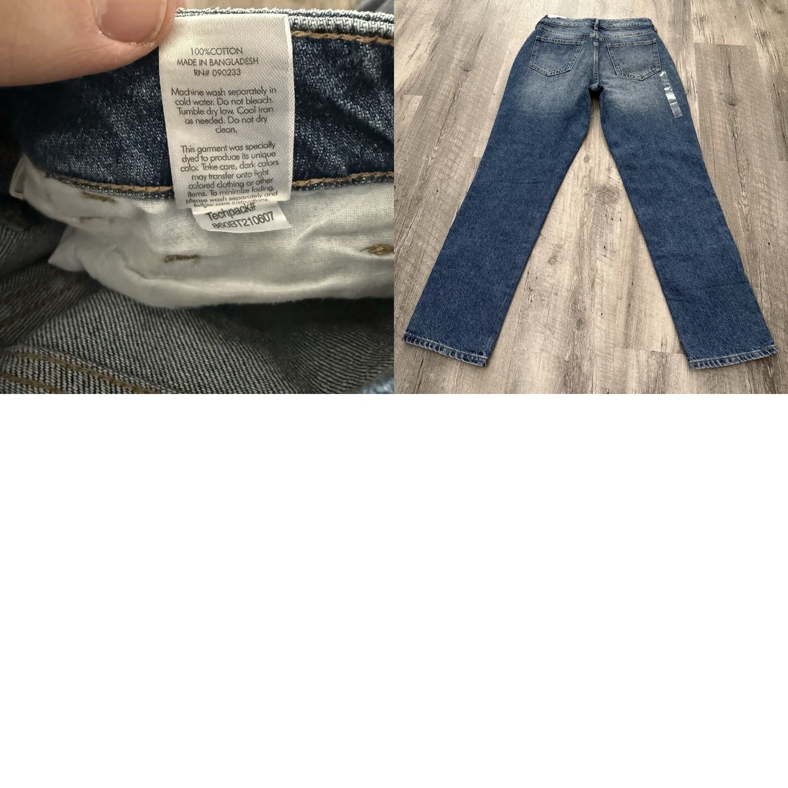 Pacsun VINTAGE Pacsun Mom Jeans Womens 25 Blue Medium Wash Denim 100% Cotton High Rise NEW Size 42" / US 20 - 8 Thumbnail