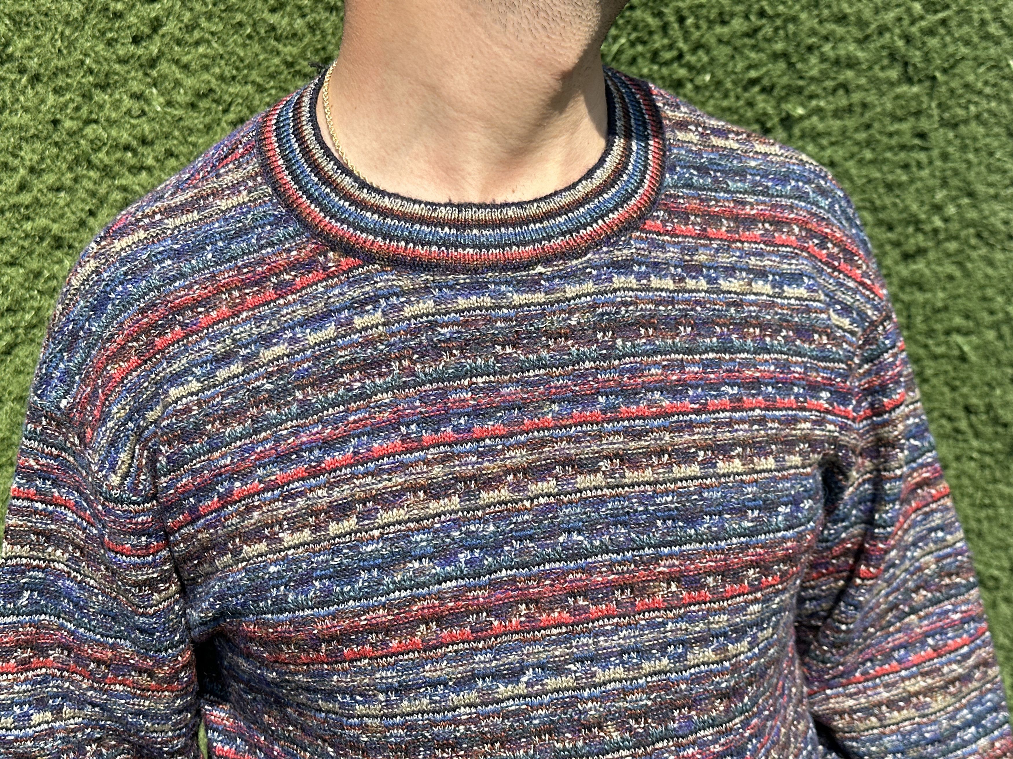 Missoni Missoni Sport Alpaca Rainbow Knit Striped Sweater Size 48 M Size US M / EU 48-50 / 2 - 7 Thumbnail