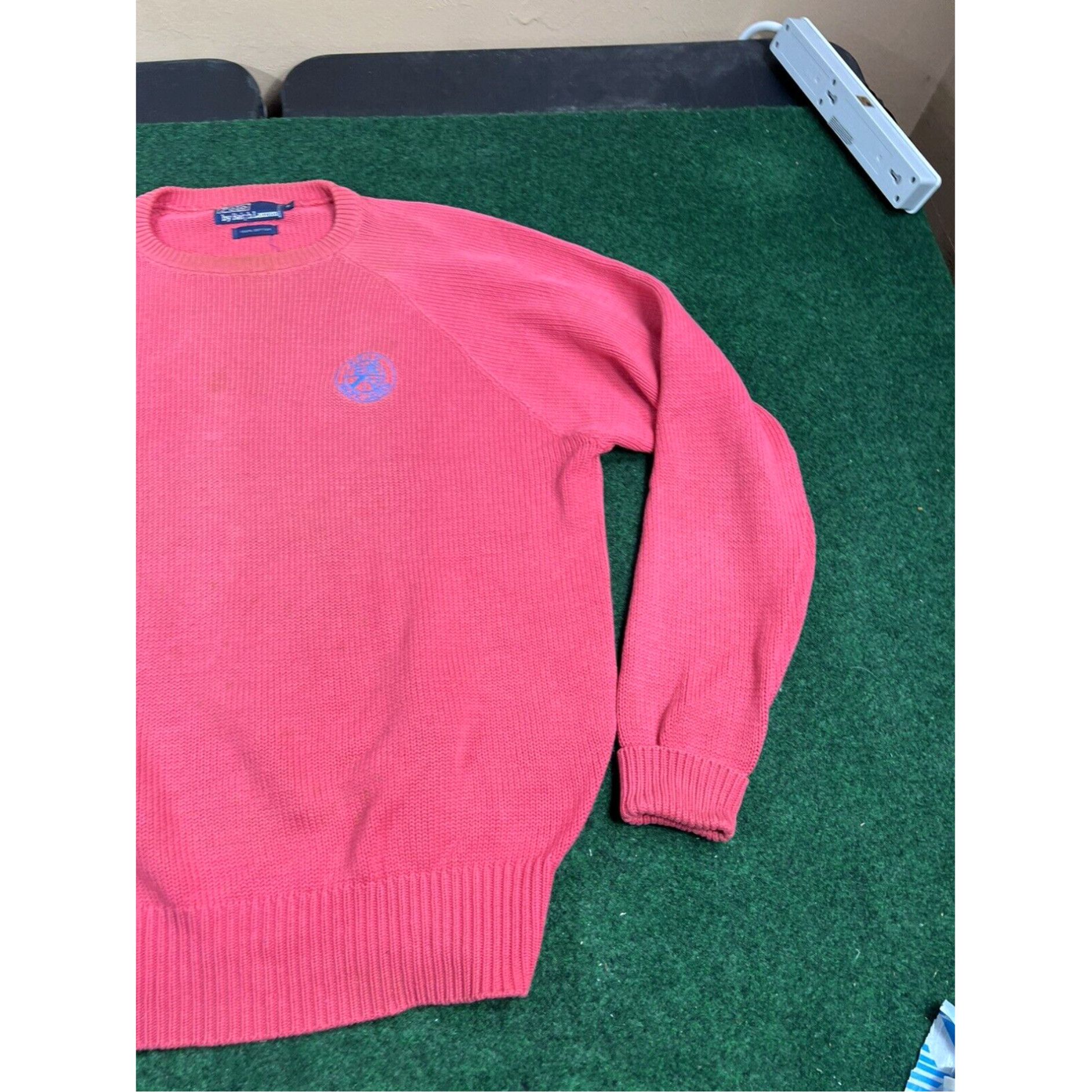 Polo Ralph Lauren Vintage 90s Polo Ralph Lauren Cookie Sweater Patch Embroidered Logo Pink Sz Smal Size US S / EU 44-46 / 1 - 3 Thumbnail