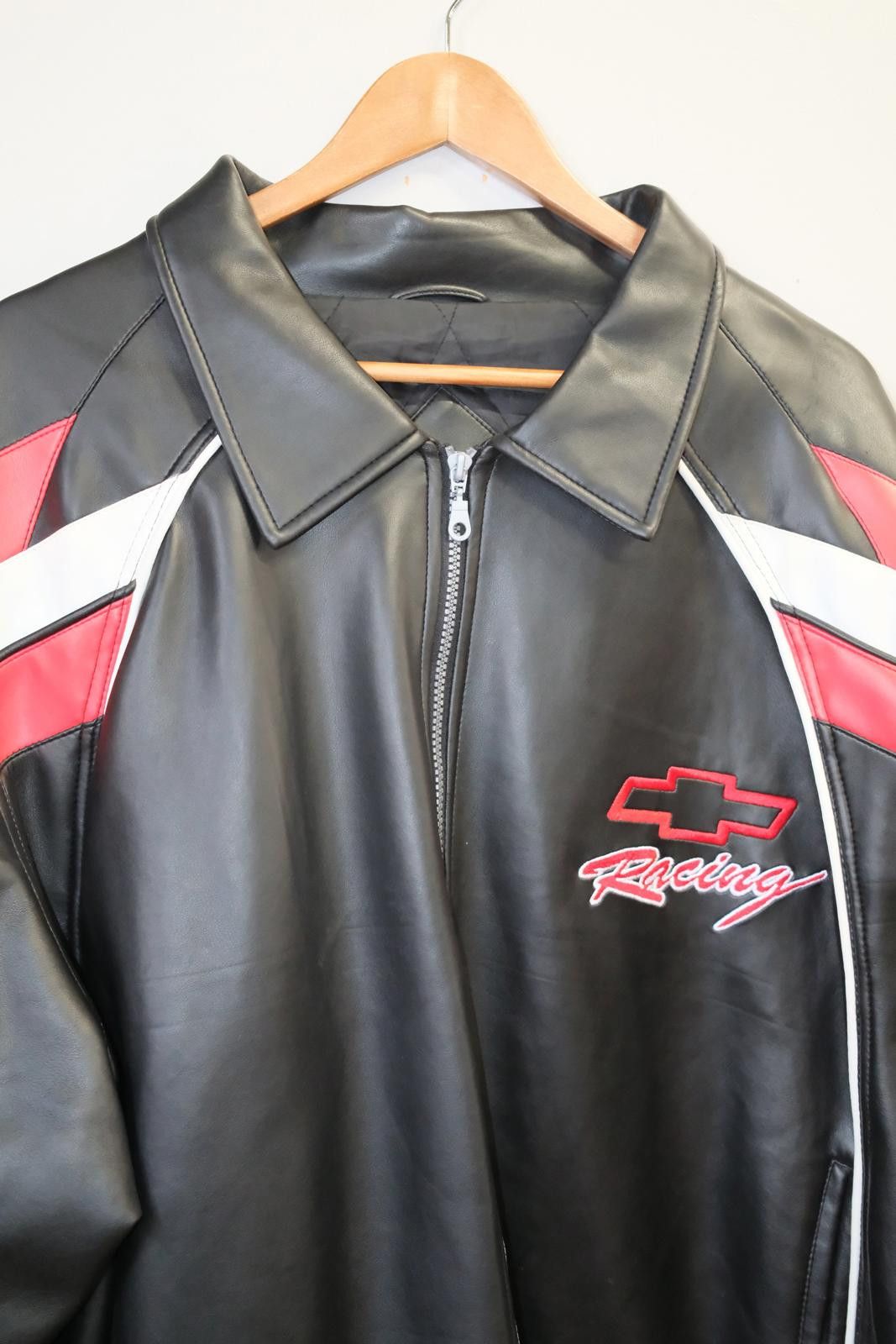 Vintage 00's Essex Chevrolet Leather Racing Jacket Size ONE SIZE - 3 Thumbnail