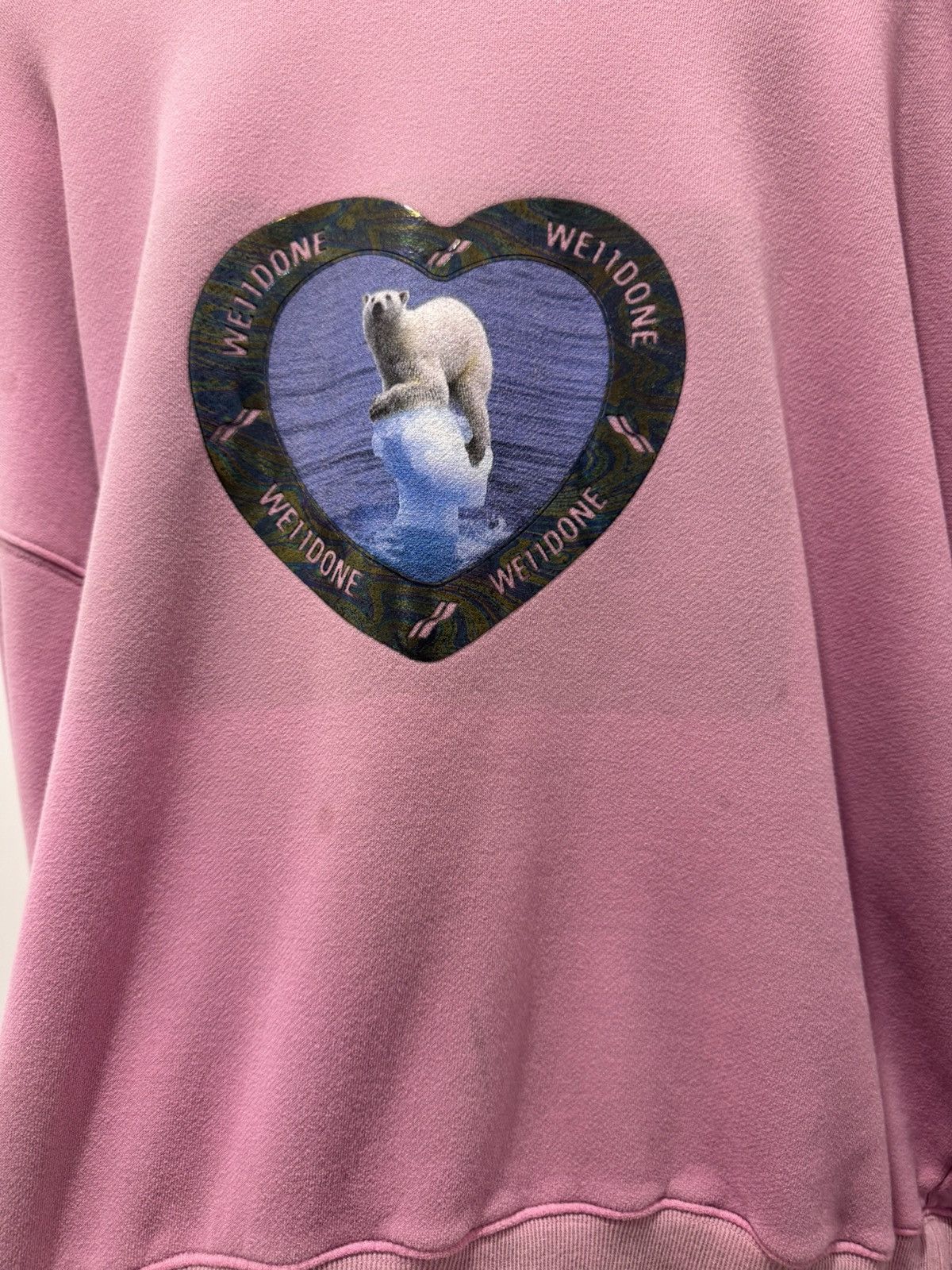 WE11DONE WE11DONE Pink Crewneck Sweatshirt Size US M / EU 48-50 / 2 - 6 Thumbnail