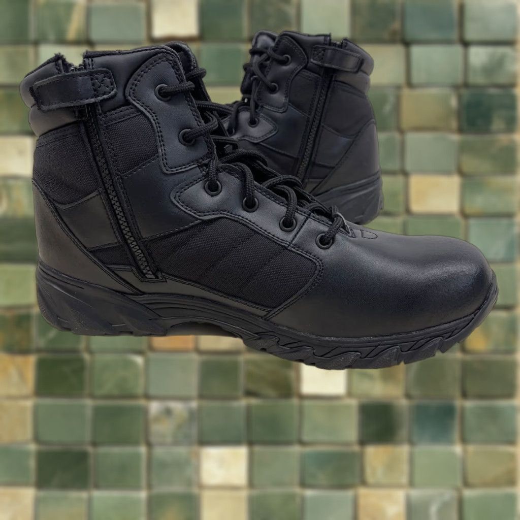 VINTAGE SMITH WESSON Combat Boots Men's Size 14 Leather Black