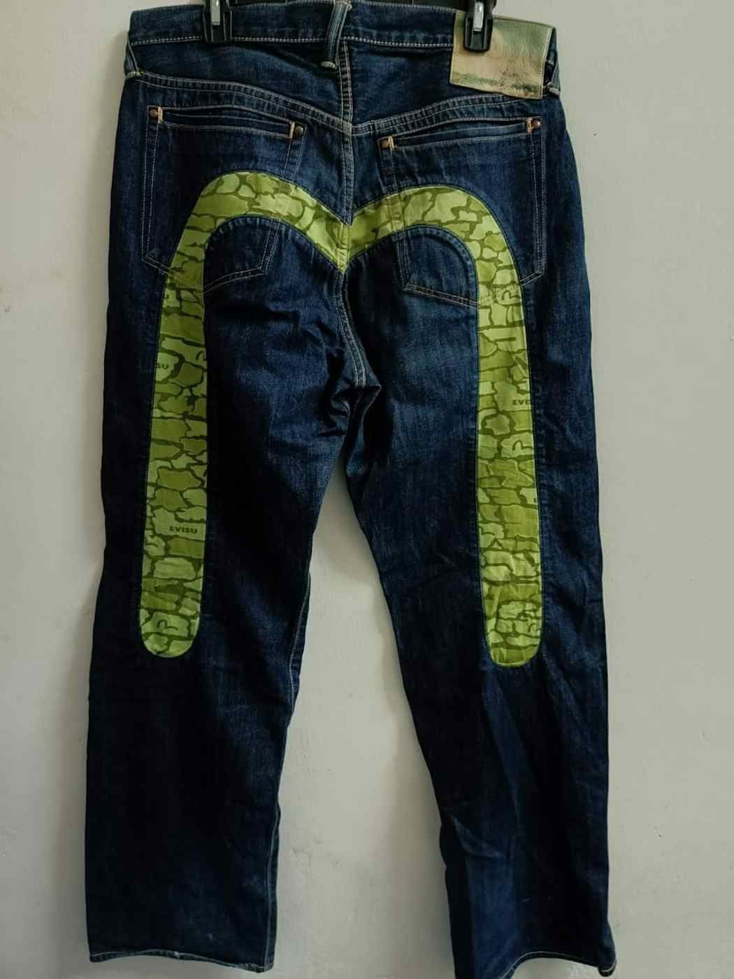 image of Vintage Evisu Paris X Siotani Brother Eiffel Tower in Blue, Men's (Size 35)