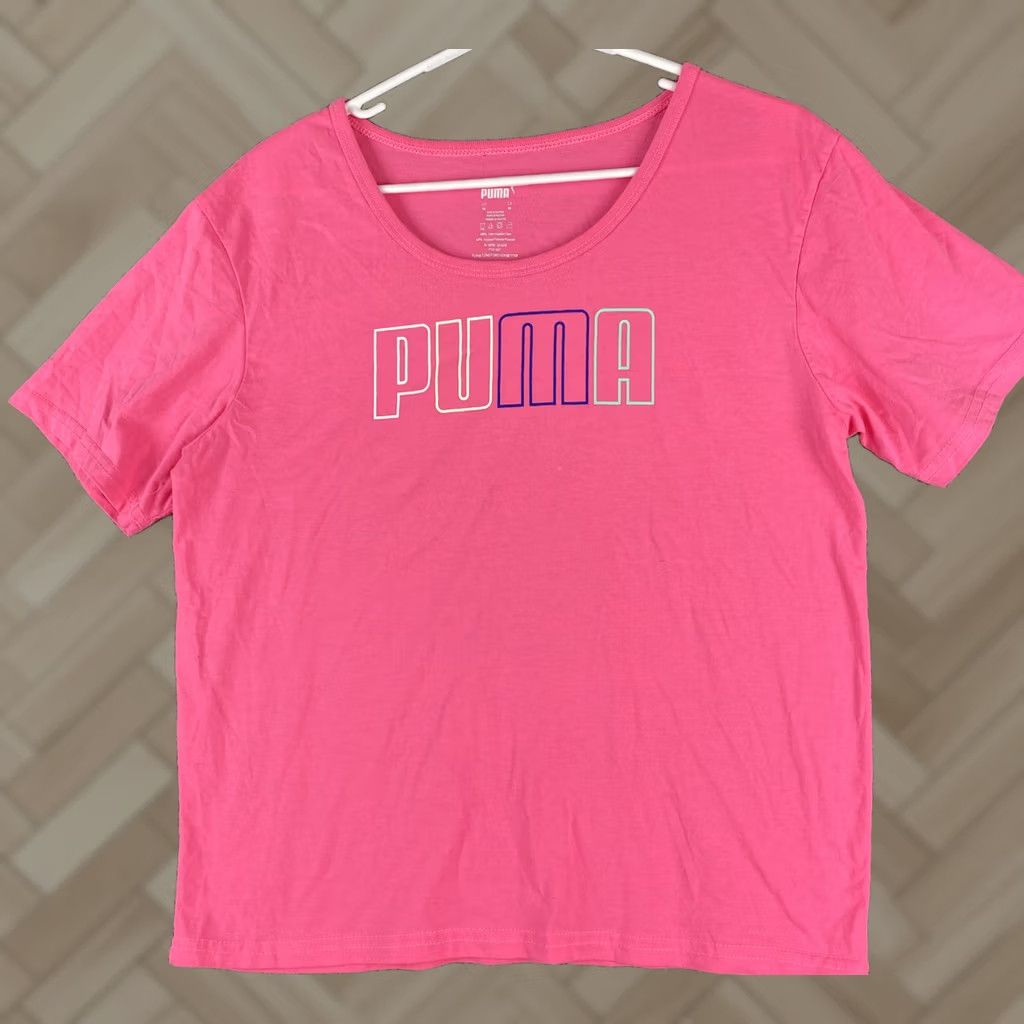 Puma PUMA Graphic Tee Shirt Women’s Medium Pink Crew Neck Short Sleeve Logo 100% Cotton Basic All Seasons Ladies Tee Size M / US 6-8 / IT 42-44 - 1 Thumbnail