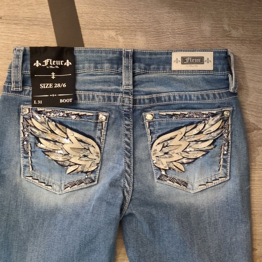 Miss Me Fleur By Miss Me Boot Jeans Size 28/6 Size 28" / US 6 / IT 42 - 7 Thumbnail