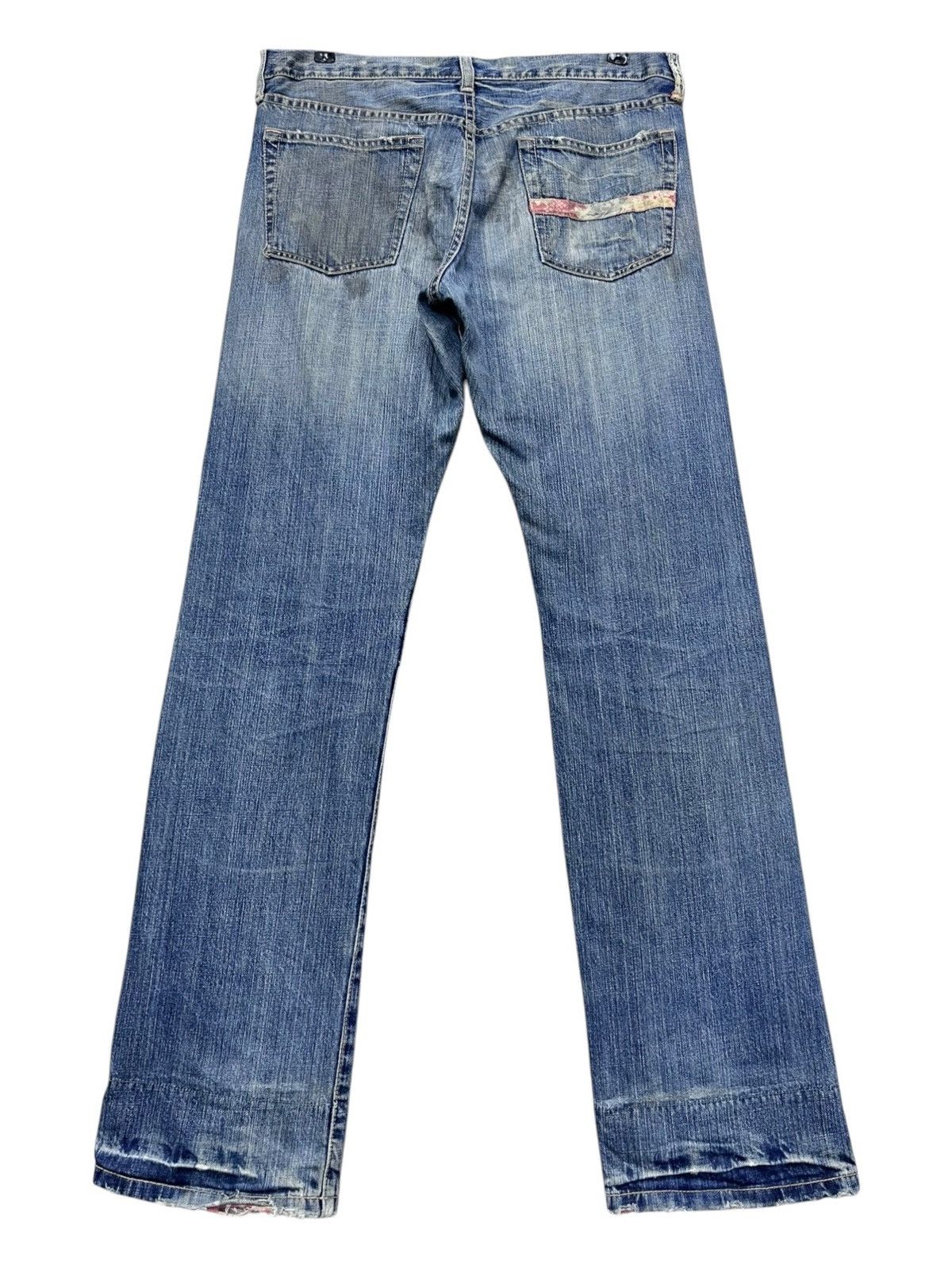 Takeo Kikuchi 🔥Vintage TAKEO KIKUCHI Distressed Ripped Patchwork Mudmax Size US 33 - 4 Thumbnail