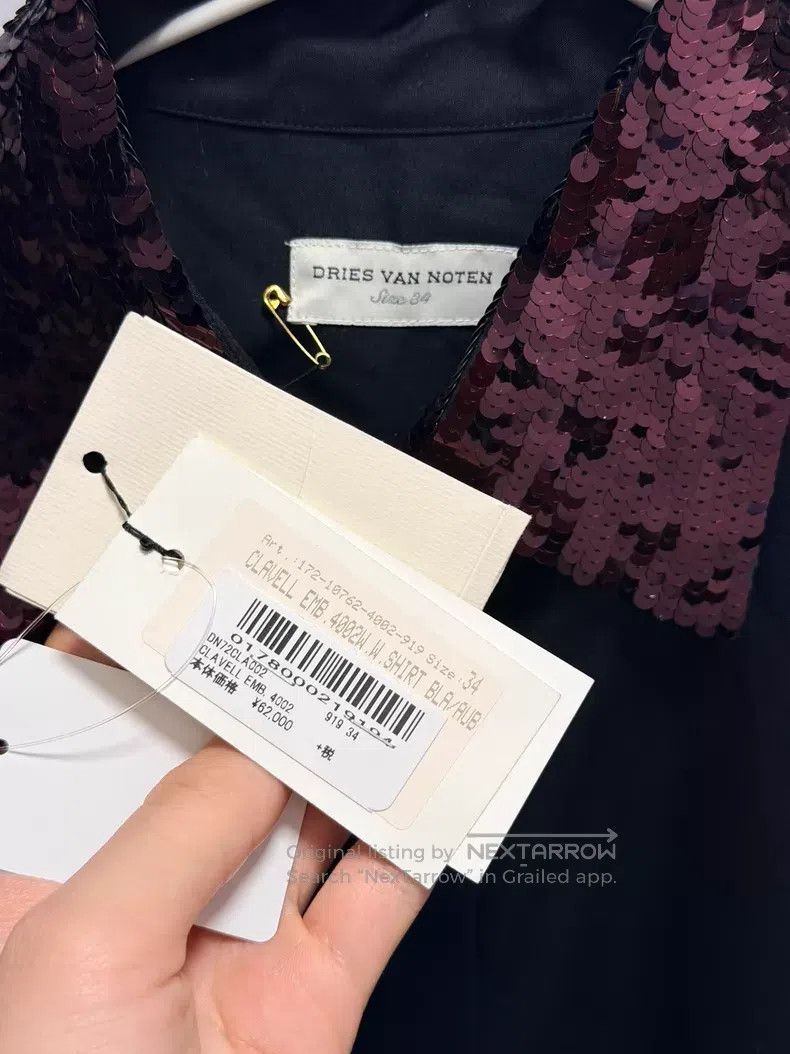 Dries Van Noten Dries Van Noten Sequin Collar Shirt Size S / US 4 / IT 40 - 3 Thumbnail