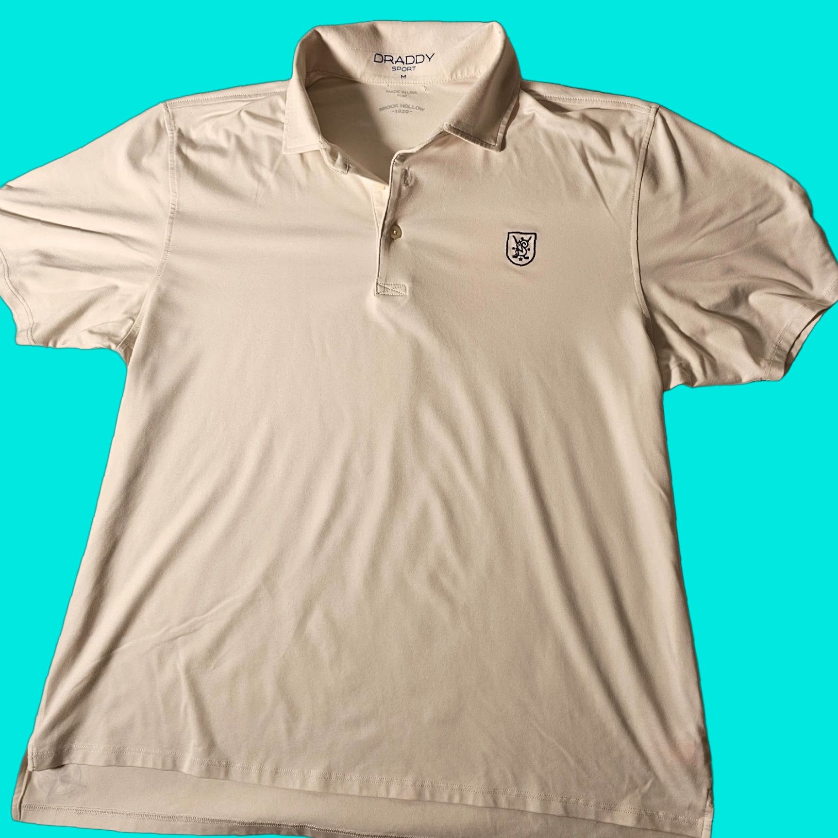 Vintage VINTAGE Polo Golf Draddy Sport Brook Hallow Polo Shirt Mens M White USA 90s Golf Limited Edition Breathable Stretch Size US M / EU 48-50 / 2 - 1 Thumbnail