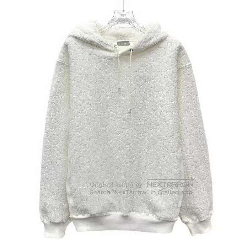 Dior Dior White logo jacquard full print cotton hooded drawstri Size US S / EU 44-46 / 1 - 1 Thumbnail