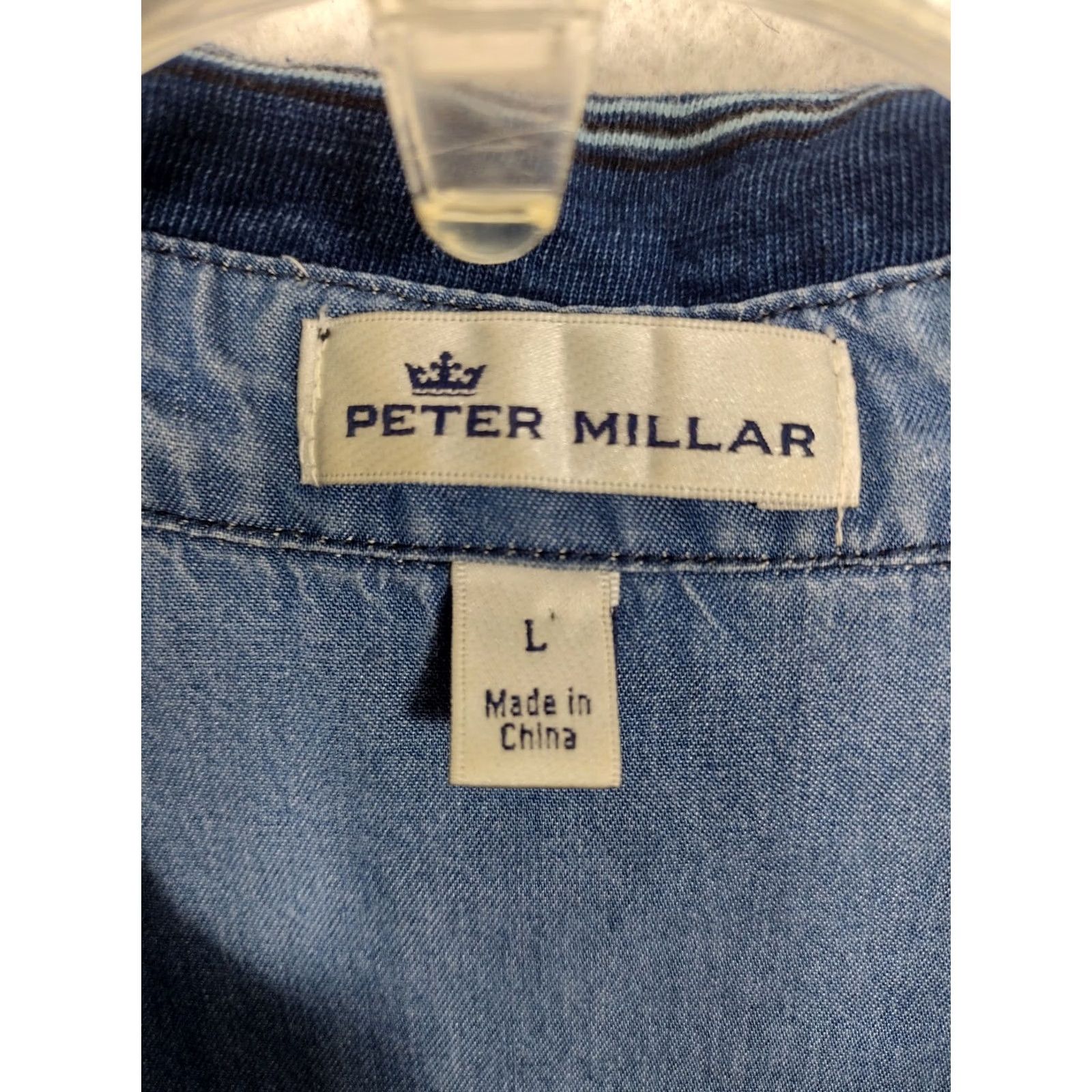 Peter Millar Peter Millar Polo Shirt Mens L Blue Striped Golf Casual Polo Size US L / EU 52-54 / 3 - 3 Thumbnail