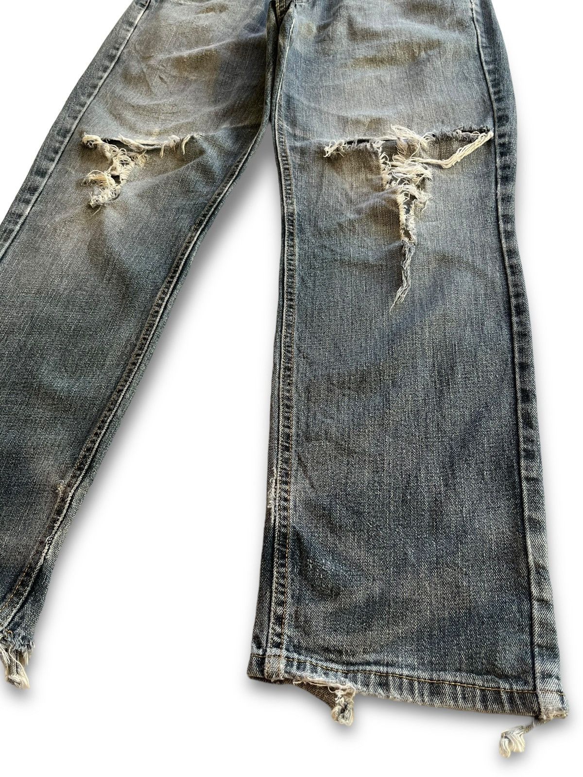 Levi's Vintage Levis Signature Ripped Distressed Loose Jeans 34x31 Size US 34 / EU 50 - 8 Thumbnail