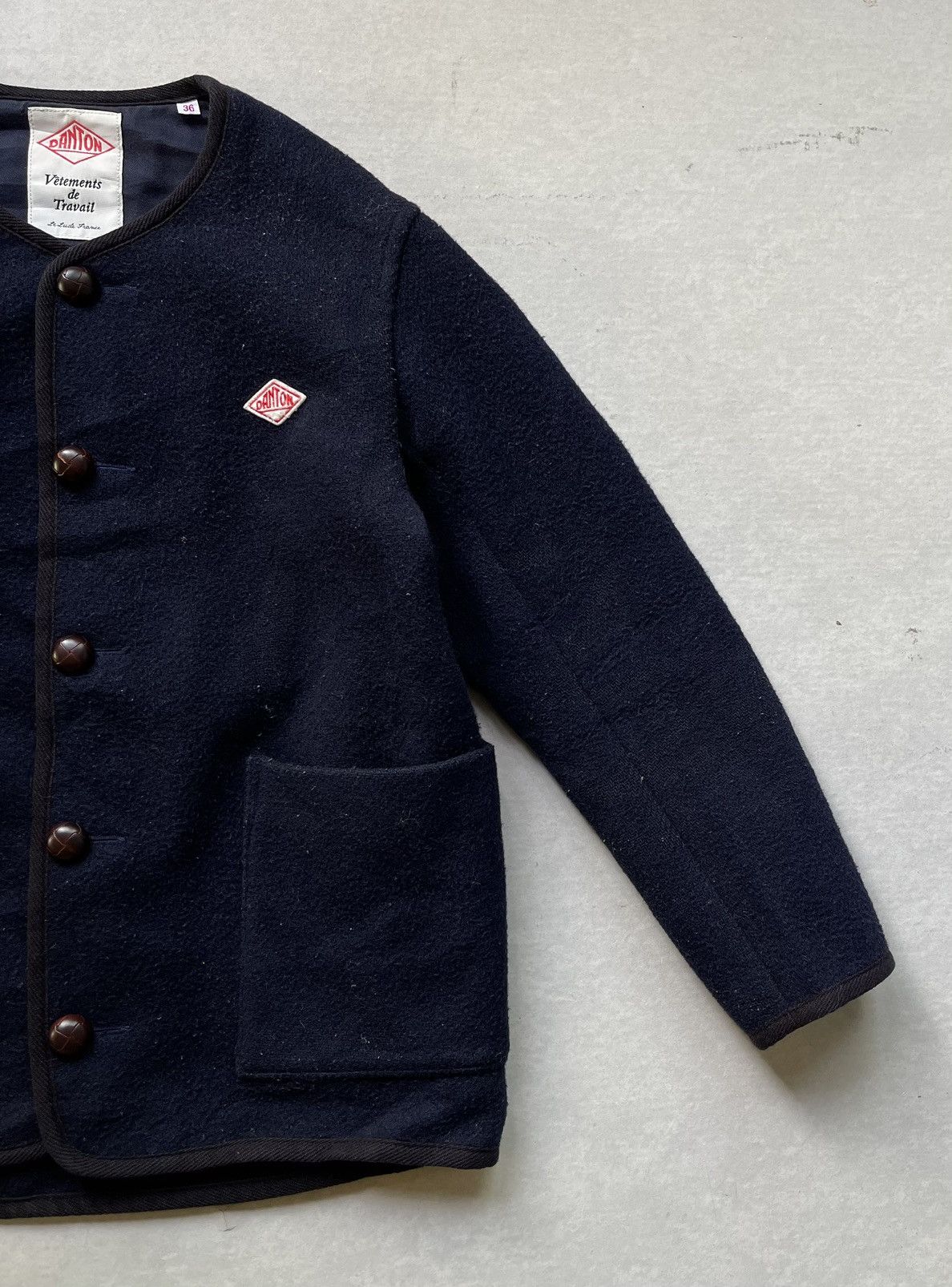 Danton Danton Japan Wool Blend Collarless Button Jacket Size US M / EU 48-50 / 2 - 3 Thumbnail