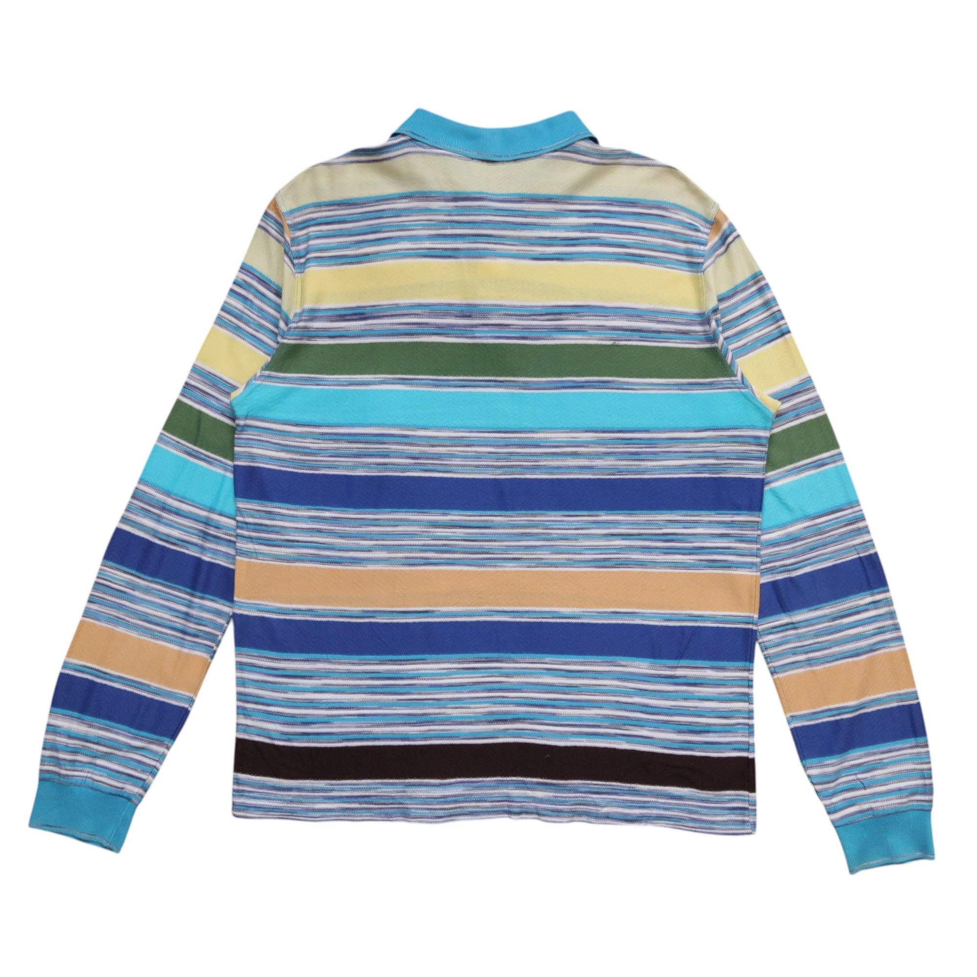 Missoni Vintage 90s Missoni Sport Psychedelic Polo Shirt Size US M / EU 48-50 / 2 - 2 Thumbnail