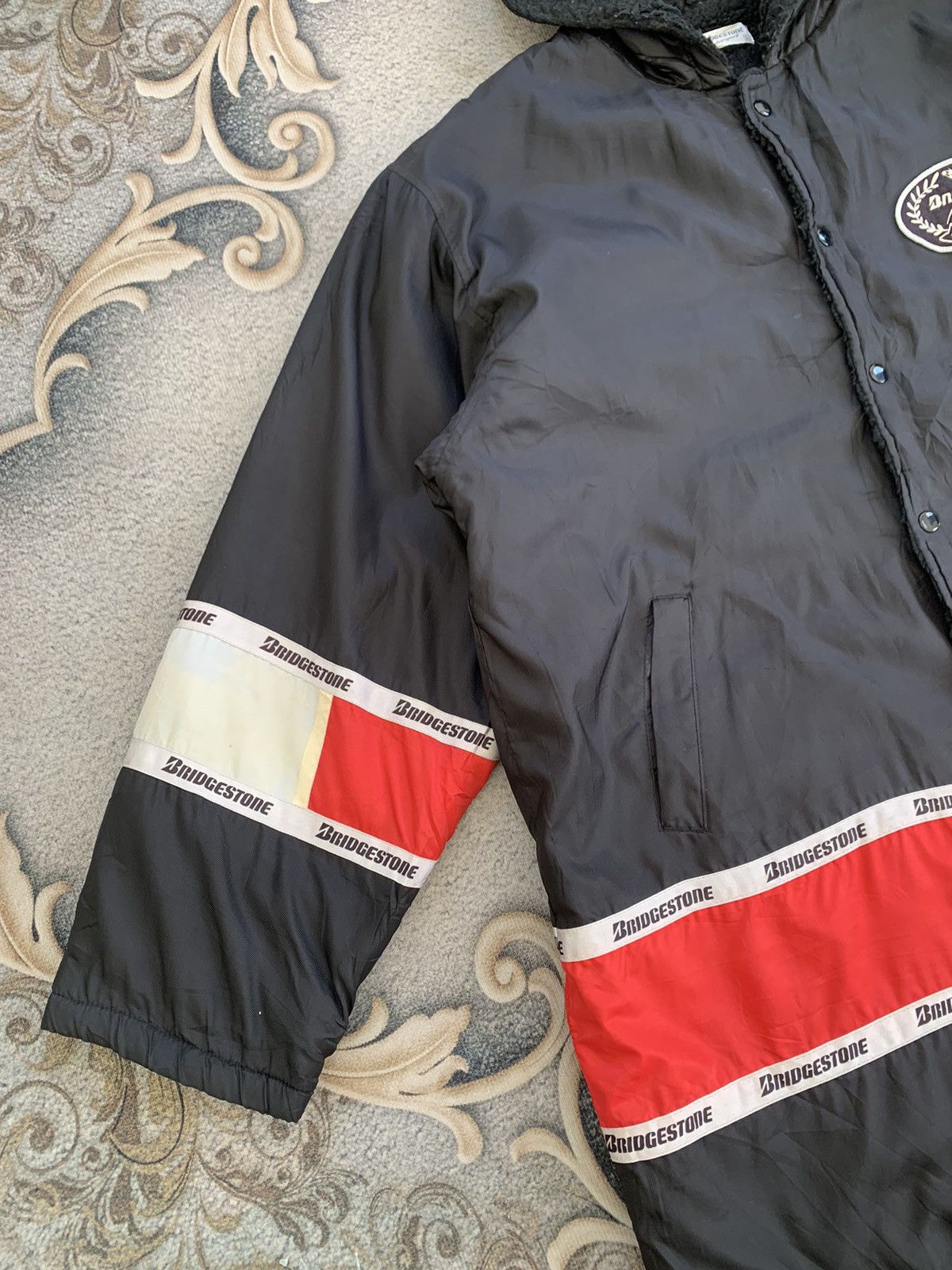 Japanese Brand Bridgestone Motorsport Long Jacket Hooded Size US L / EU 52-54 / 3 - 3 Thumbnail