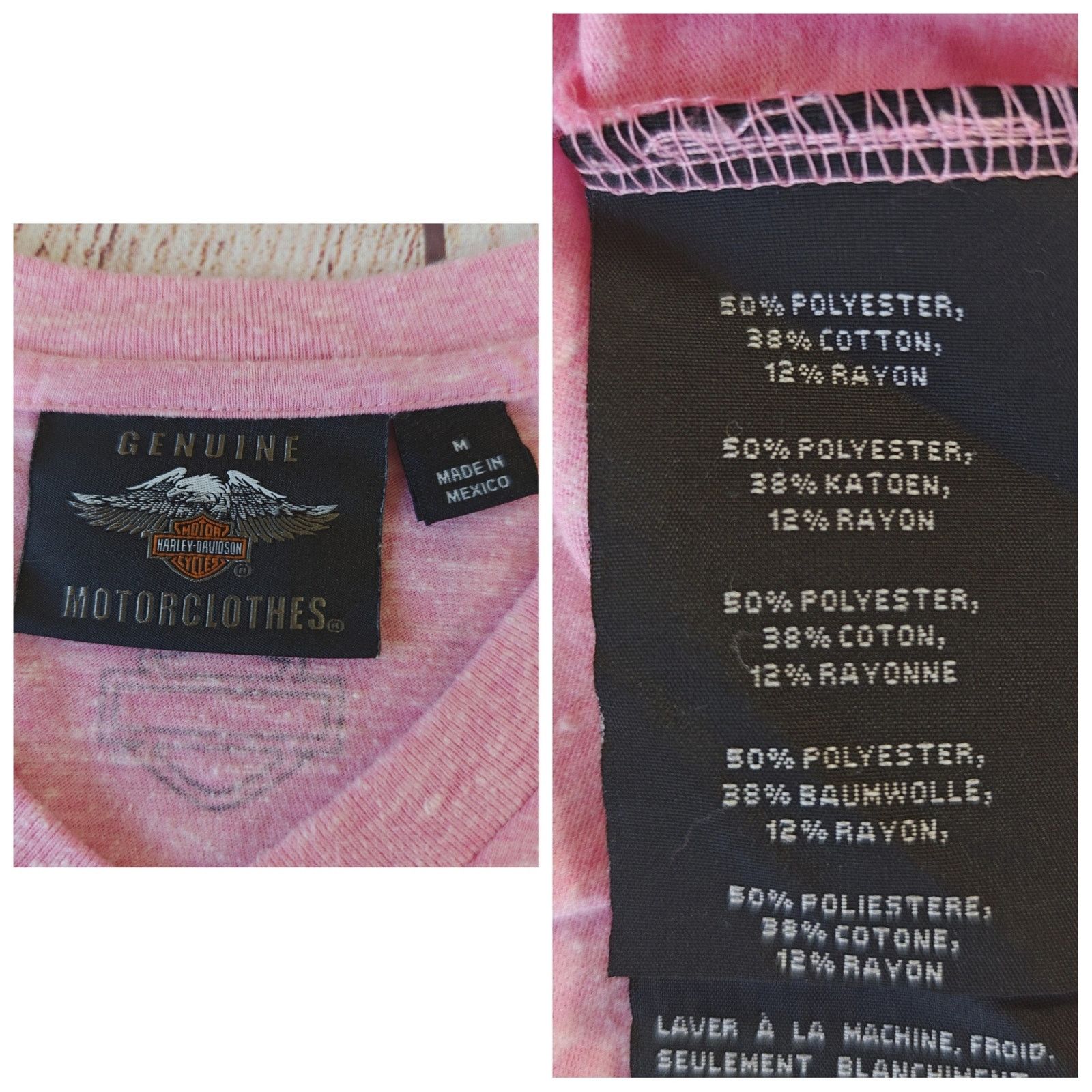 Harley Davidson Harley Davidson pink label V-neck logo tee sz M Size M / US 6-8 / IT 42-44 - 10 Thumbnail