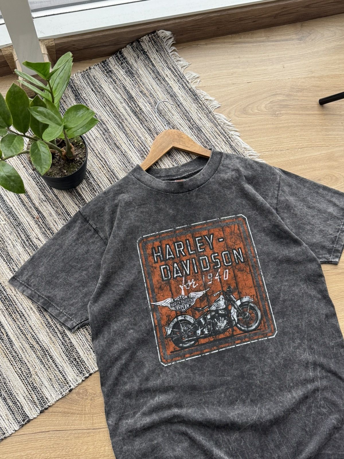 Harley Davidson Vintage Harley Davidson Breda Holland Oversized Gray T-Shirt Size US M / EU 48-50 / 2 - 6 Thumbnail