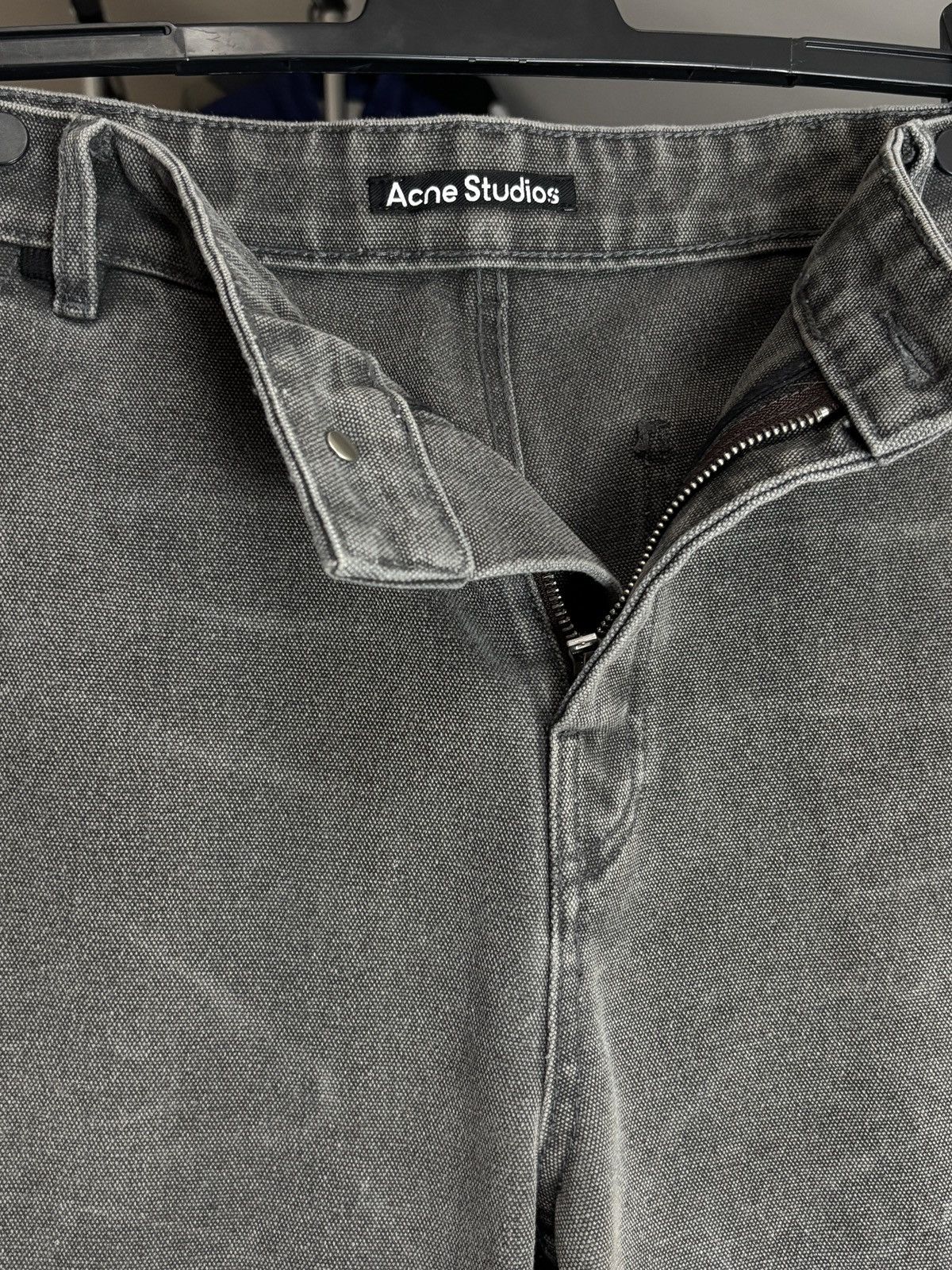 Acne Studios Acne Studios Double Knee Pigment Dyed Canvas Baggy Pants Size US 34 / EU 50 - 9 Thumbnail