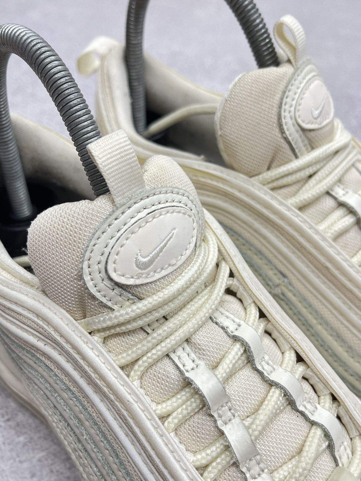 Nike Women Nike Air Max 97 Triple White Sneakers Love Heart Size US 7 / IT 37 - 8 Thumbnail
